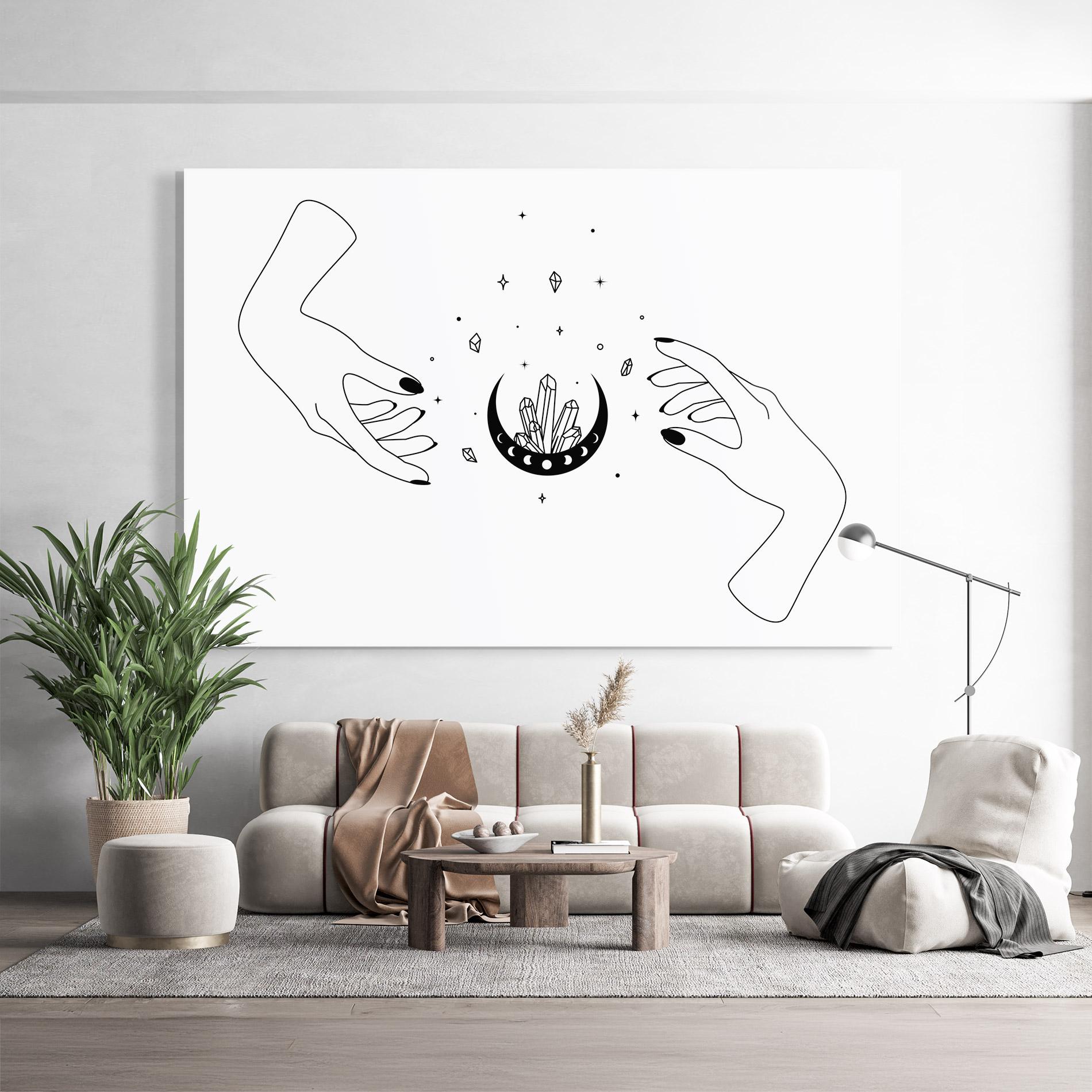 Üvegkép Crystal Hand mockup 9