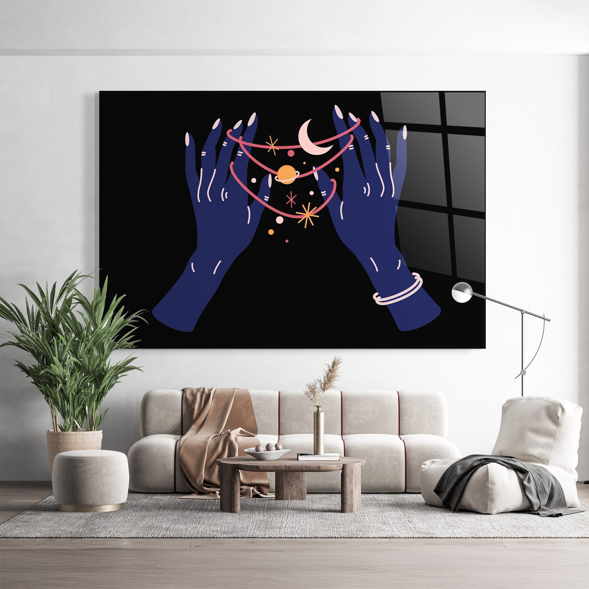 Üvegkép Pretty Hands Witch mockup 9