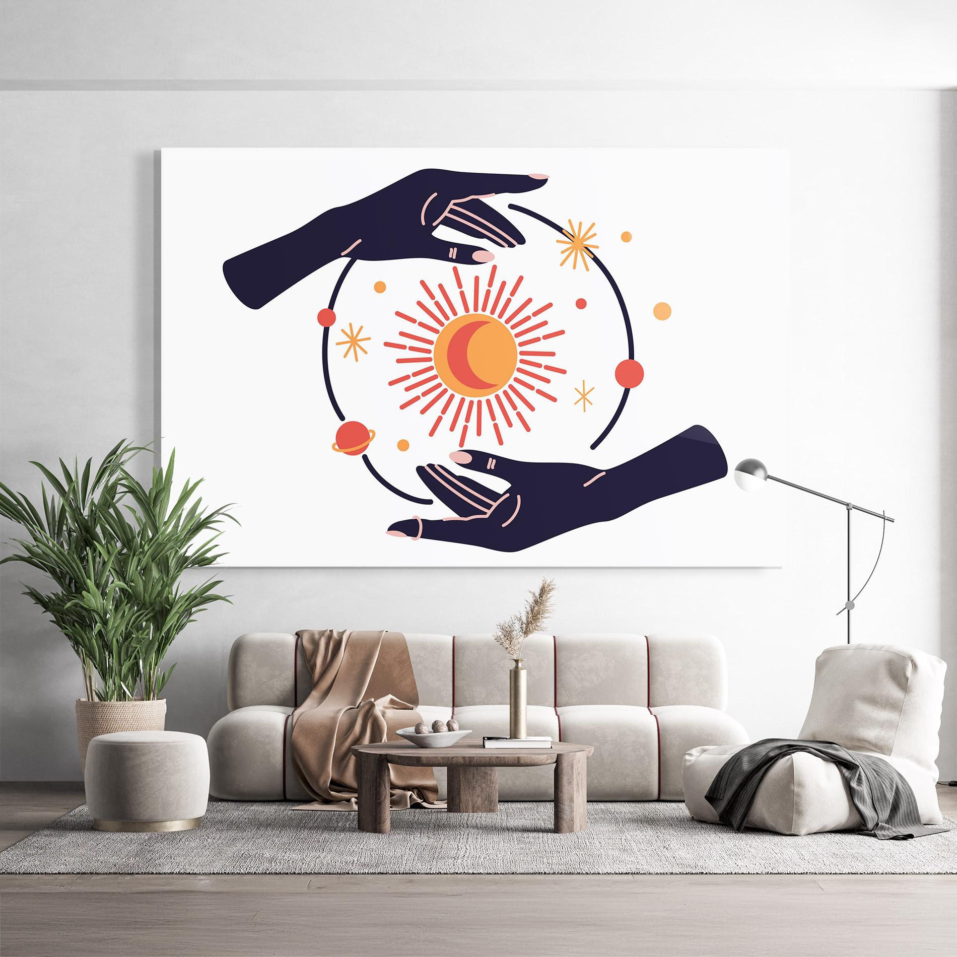 Üvegkép Purple Magic Hands mockup 9