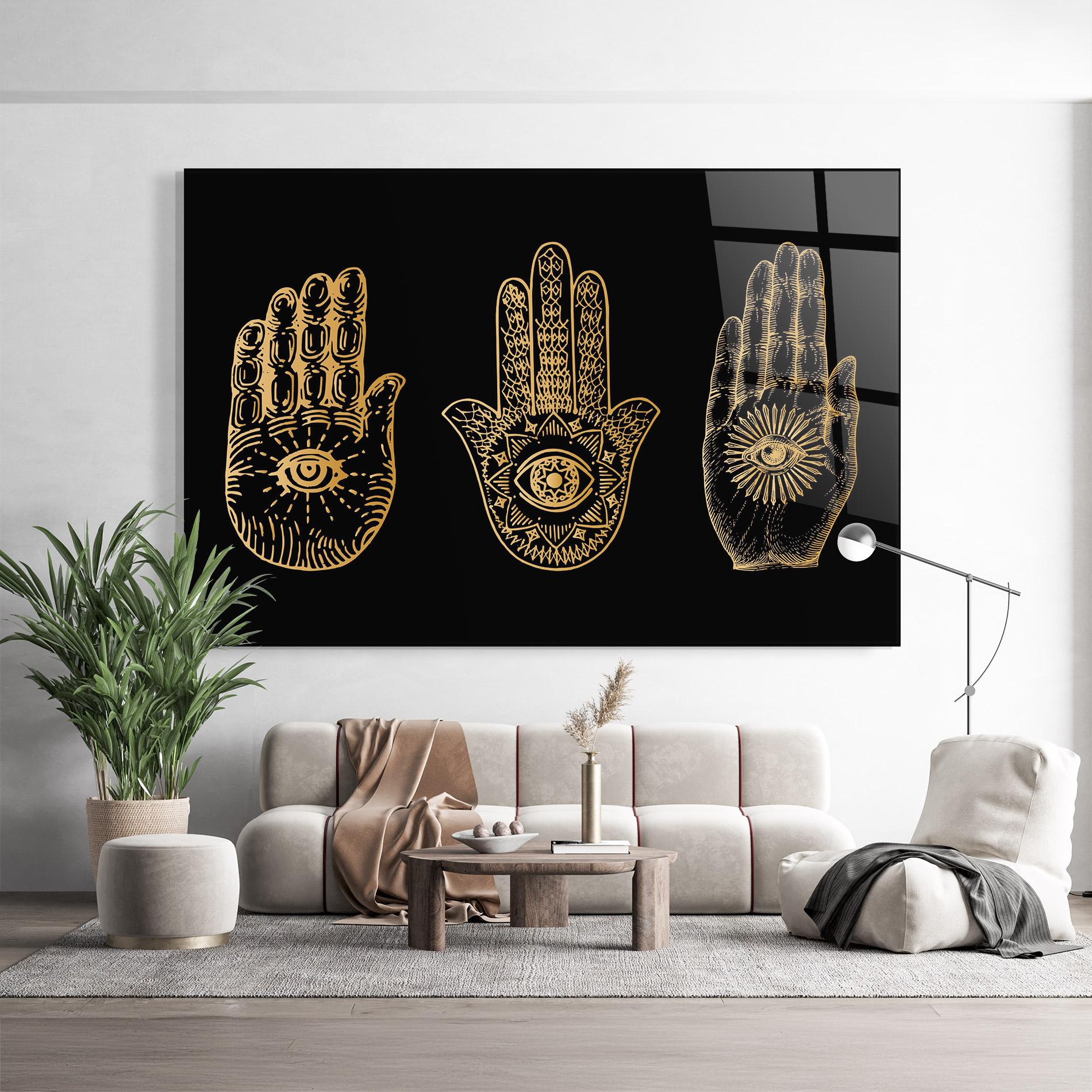 Üvegkép Witch Gold Hands mockup 9