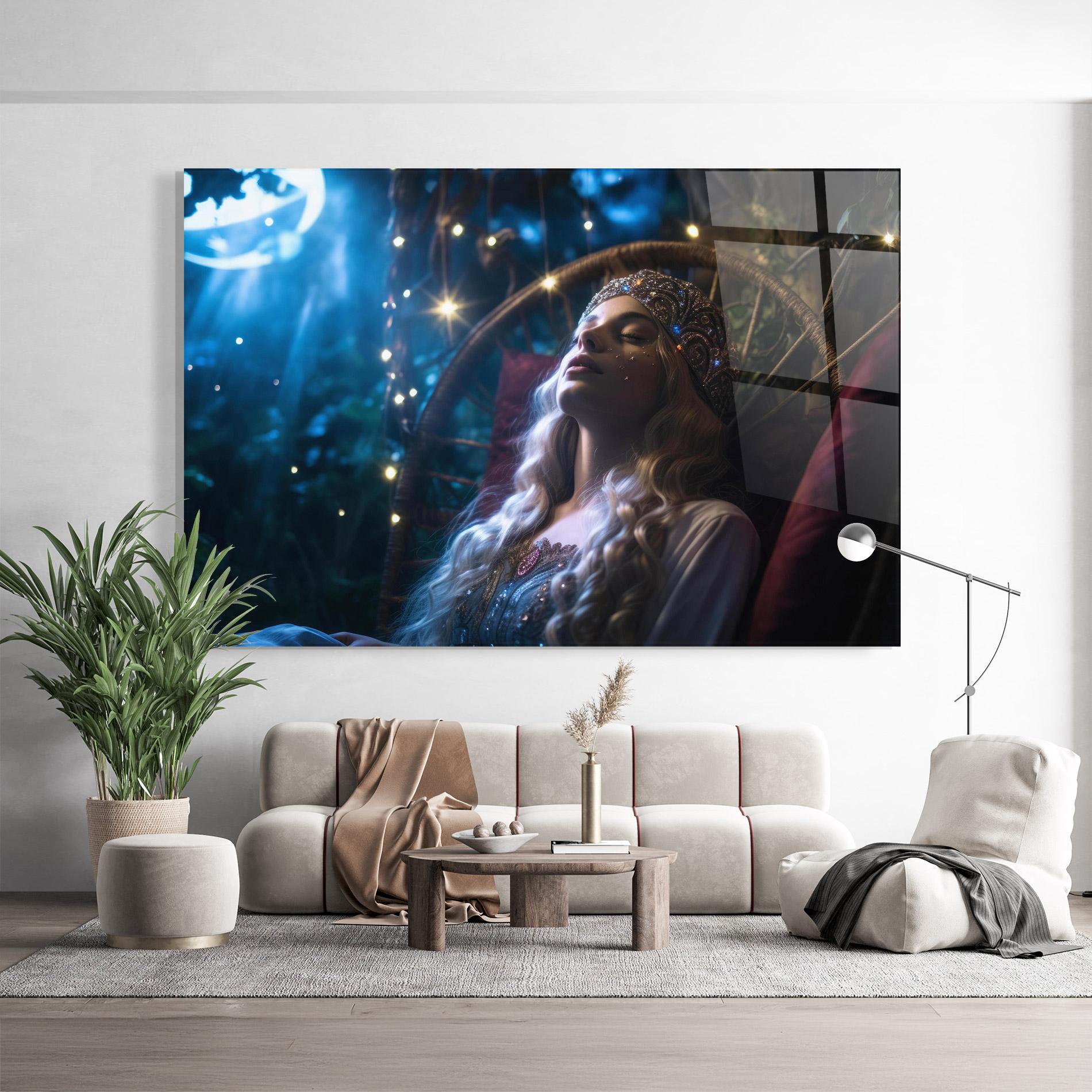 Üvegkép Witch Sleeping mockup 9