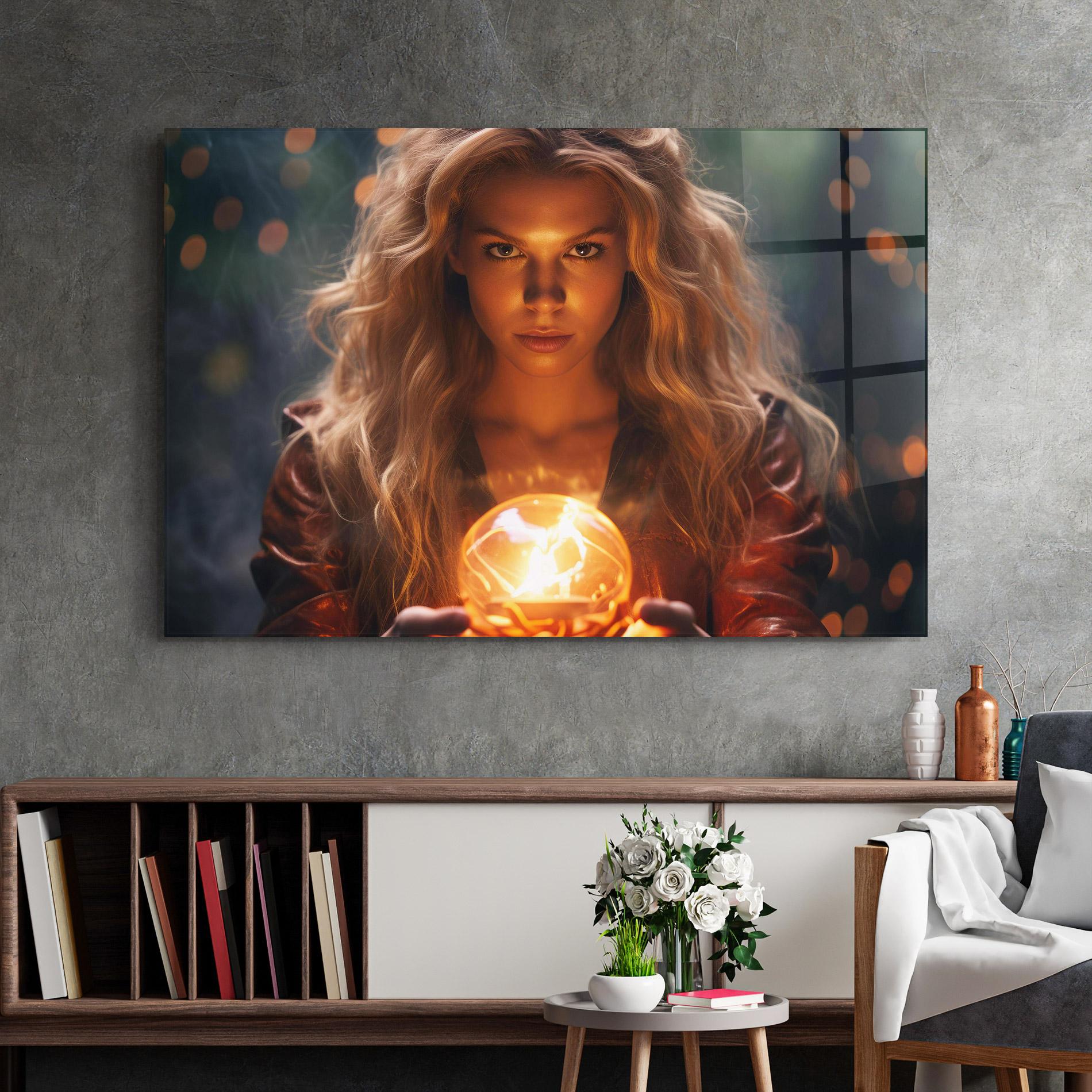 Üvegkép Beautiful Woman Witch mockup 2