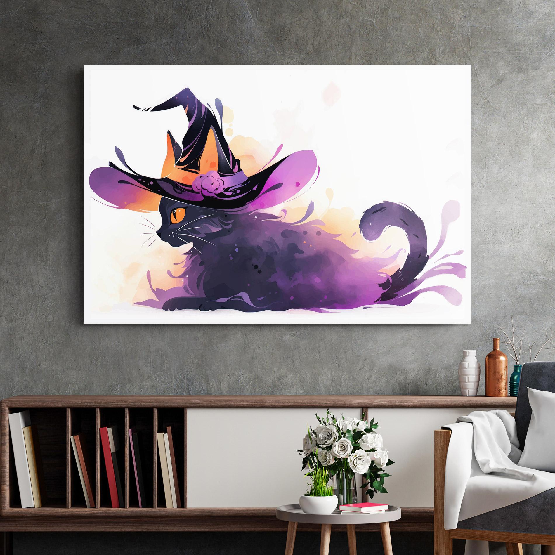 Üvegkép Cat Witch mockup 2