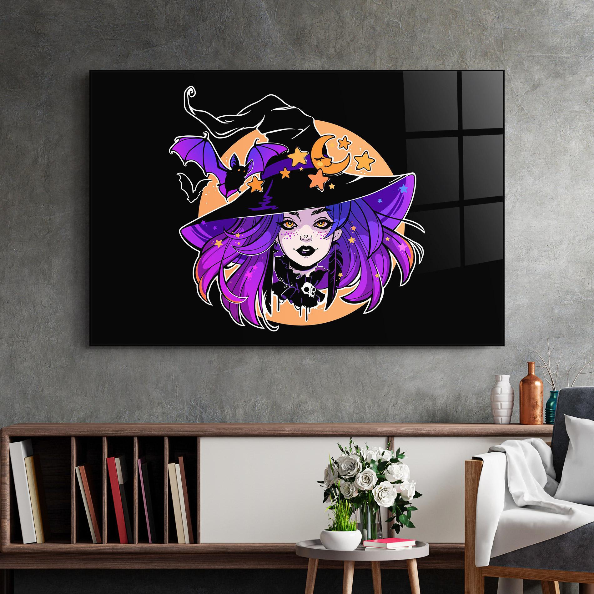 Üvegkép Purple Witch mockup 2