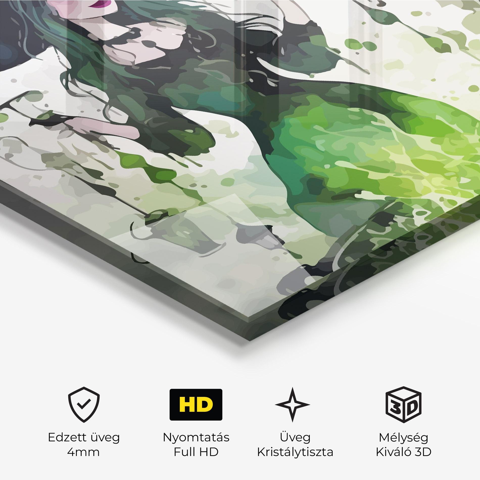 Üvegkép Green Light Witch mockup 3