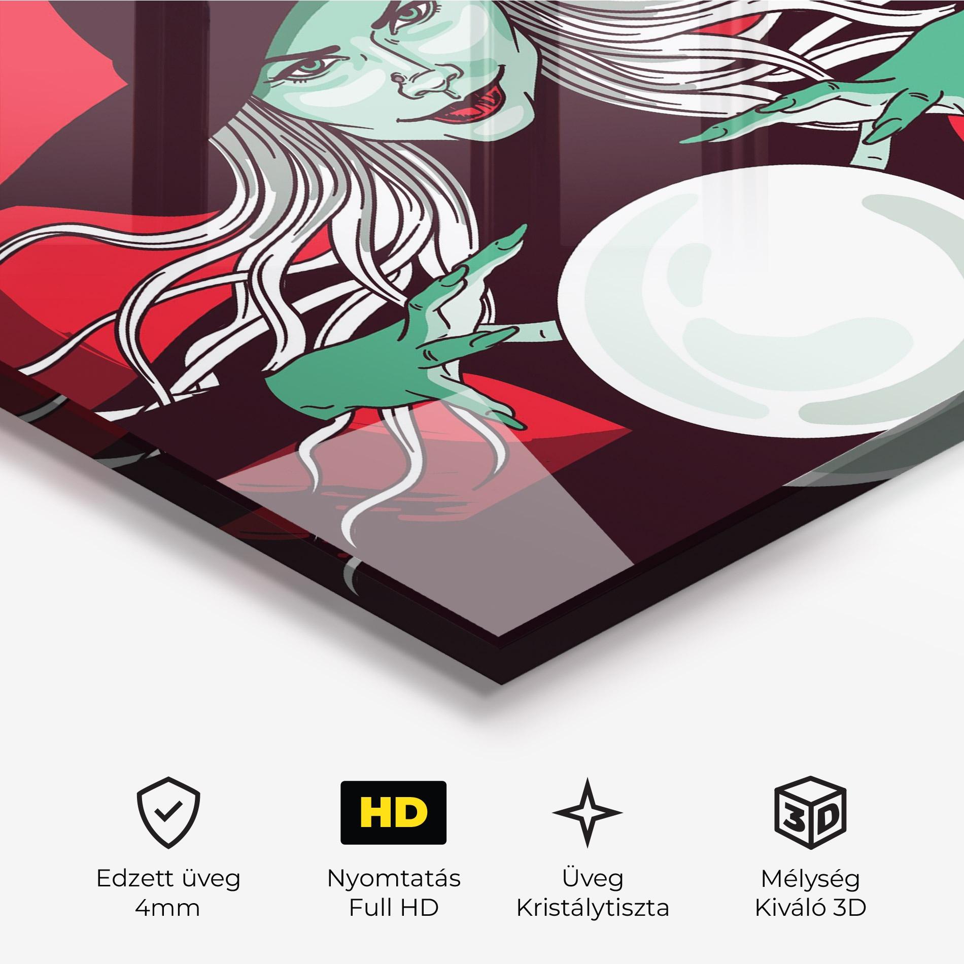 Üvegkép Green Witch mockup 3
