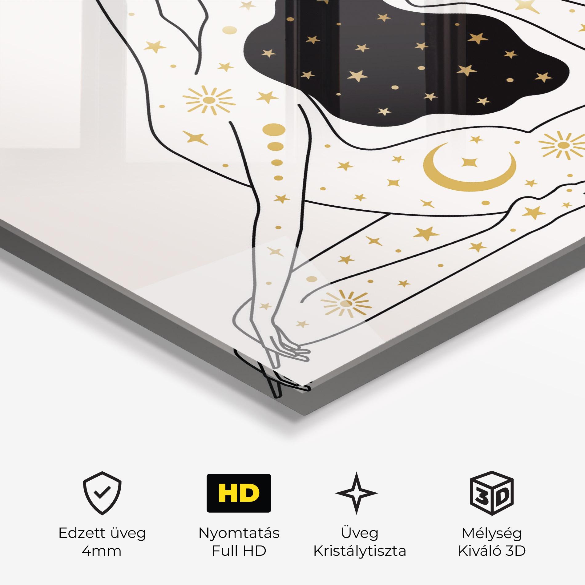 Üvegkép Stars Witch mockup 3