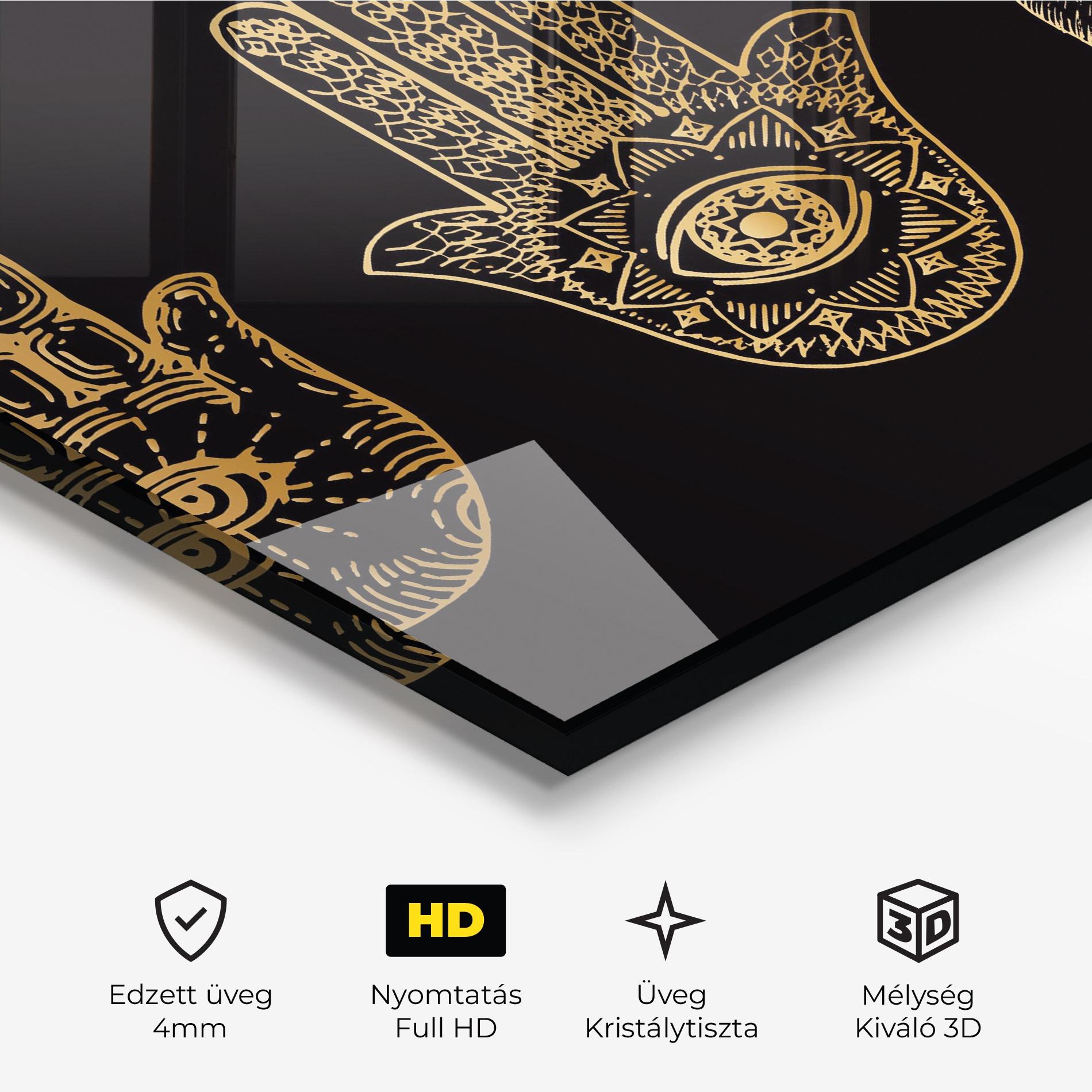 Üvegkép Witch Gold Hands mockup 3