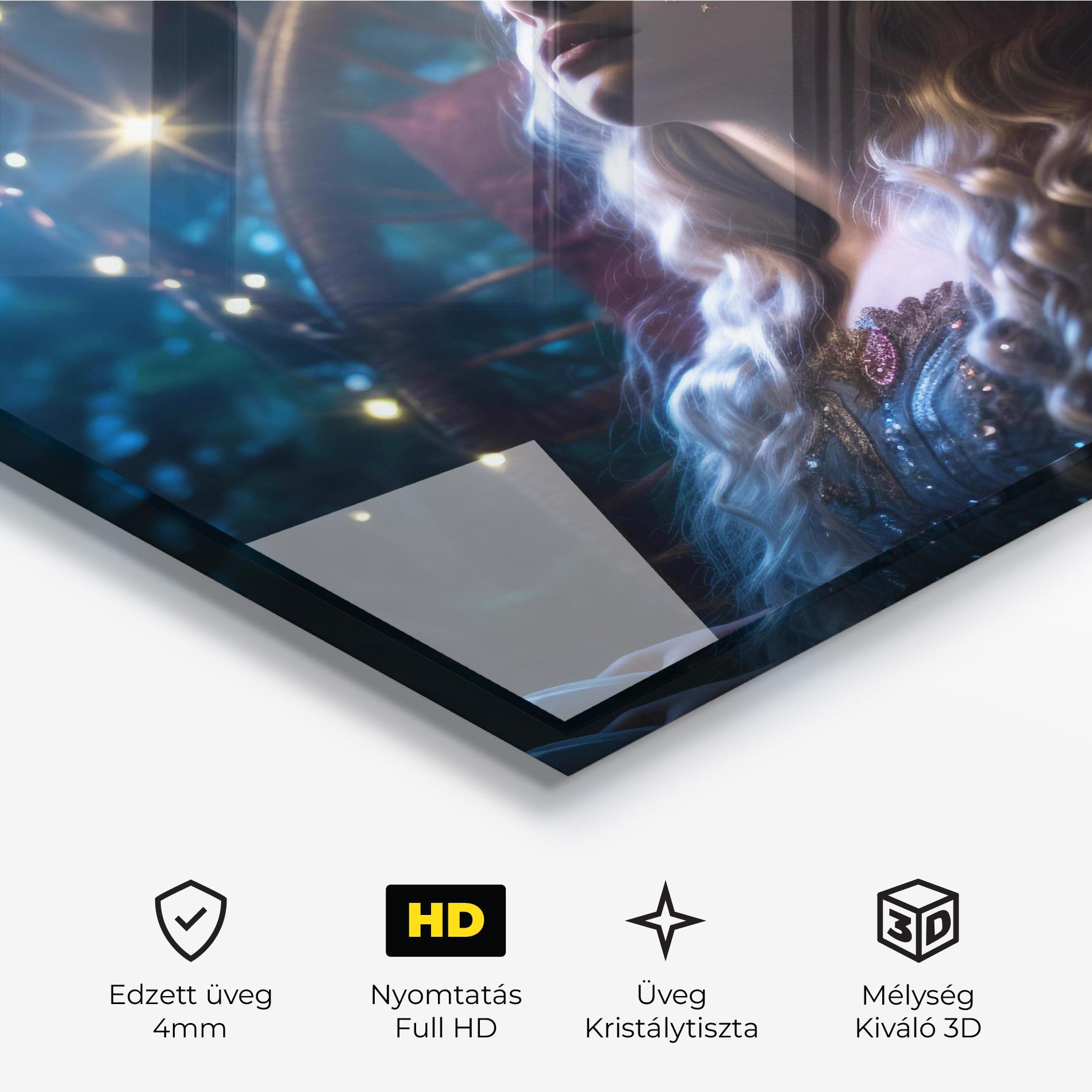 Üvegkép Witch Sleeping mockup 3