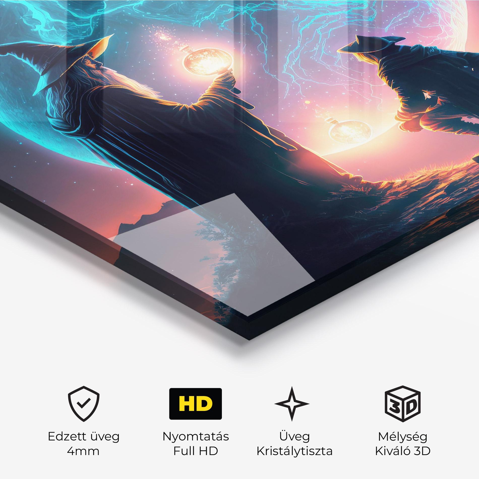Üvegkép Wizard Magic mockup 3