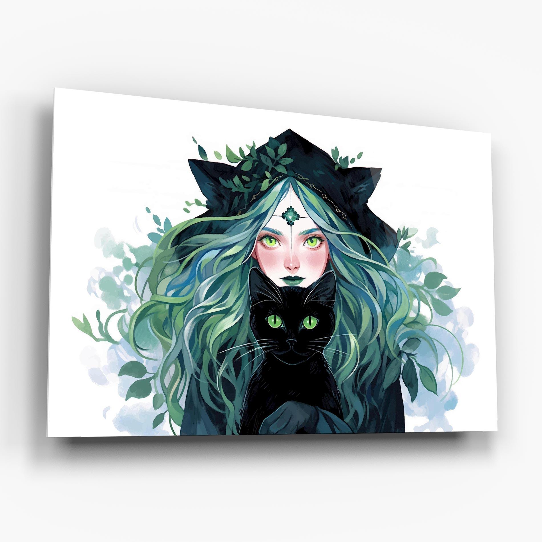 Üvegkép Magic Cat Witch mockup 6
