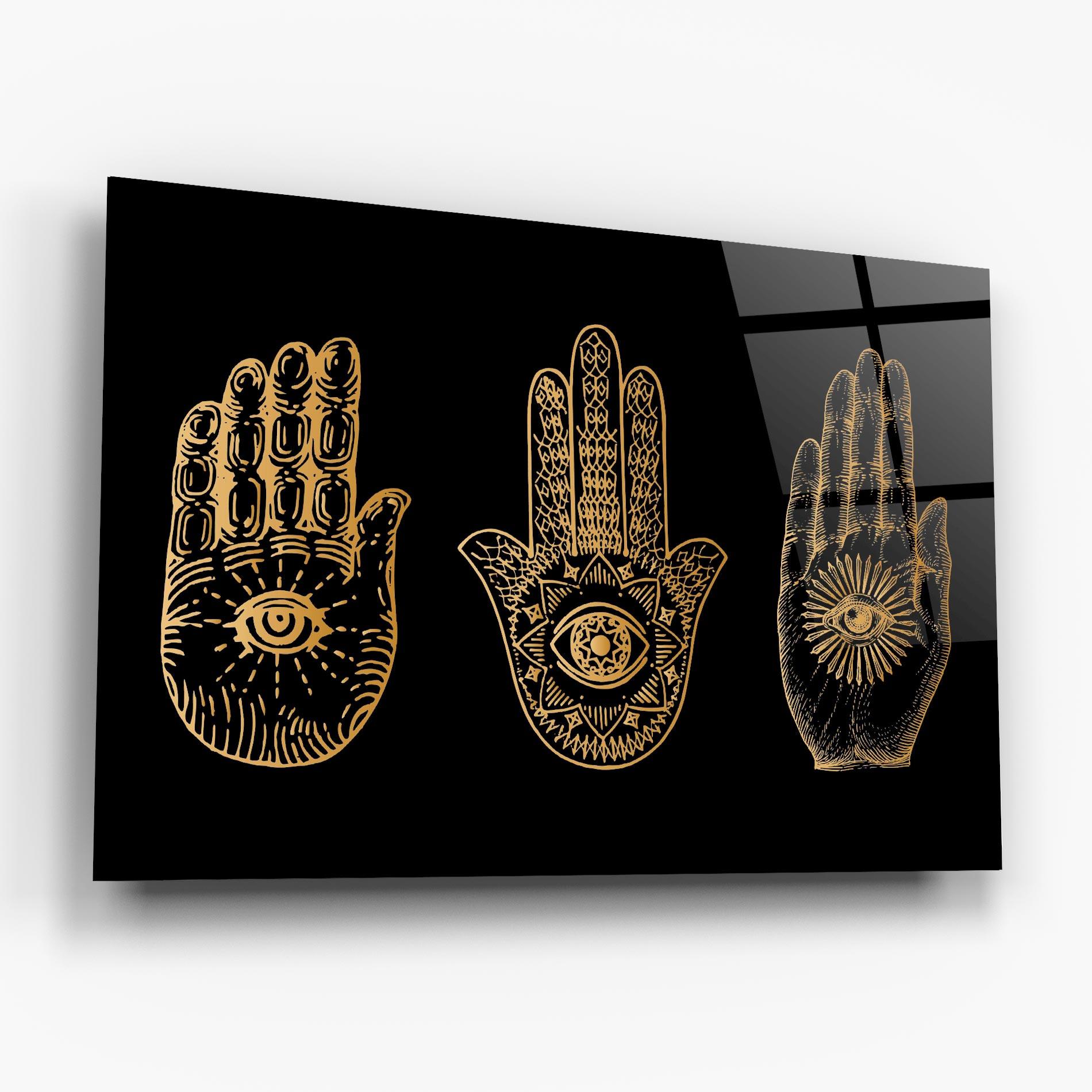 Üvegkép Witch Gold Hands mockup 6