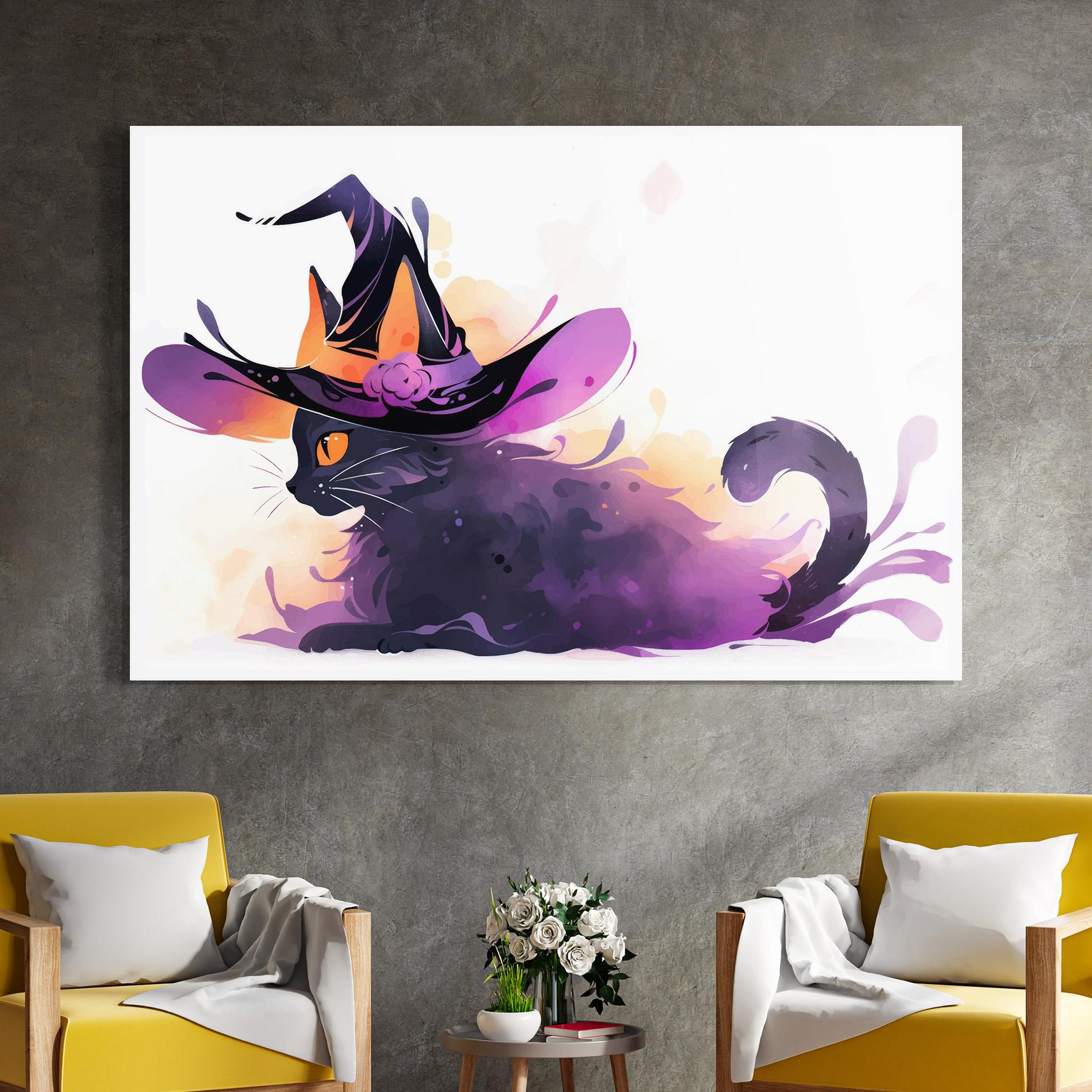 Üvegkép Cat Witch mockup 4