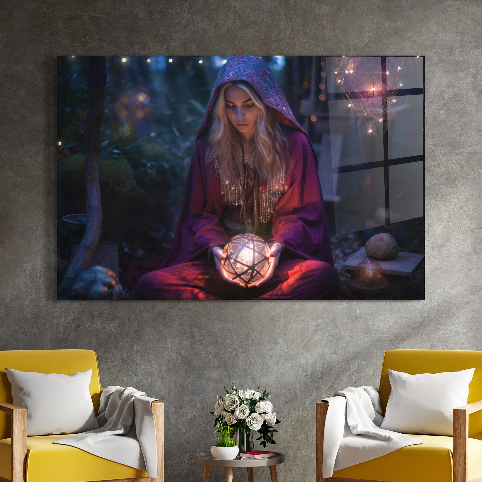 Üvegkép Garden Witch mockup 4