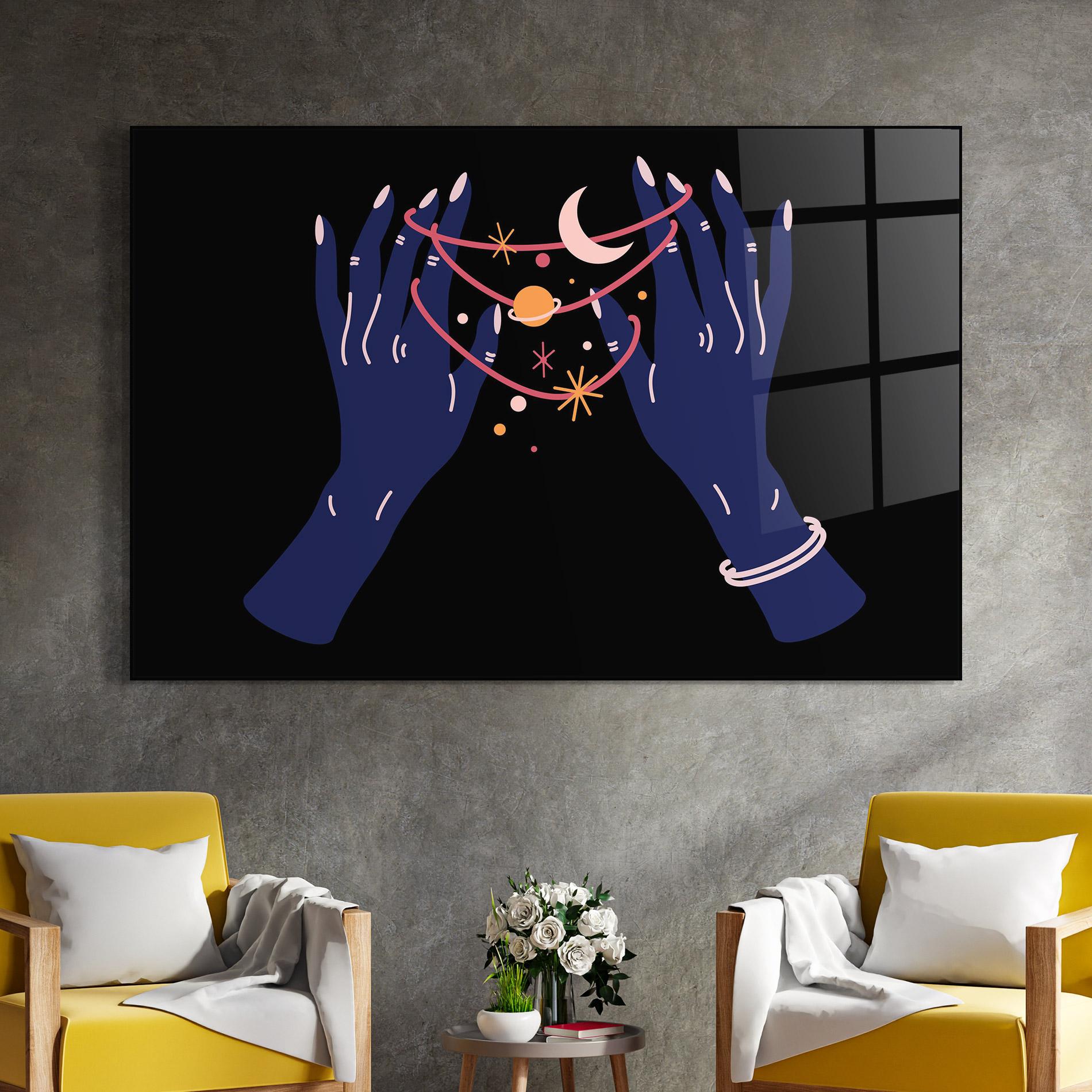 Üvegkép Pretty Hands Witch mockup 4