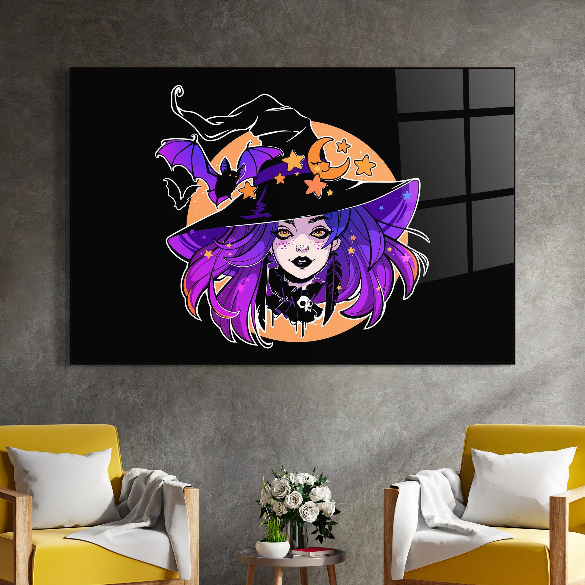 Üvegkép Purple Witch mockup 4