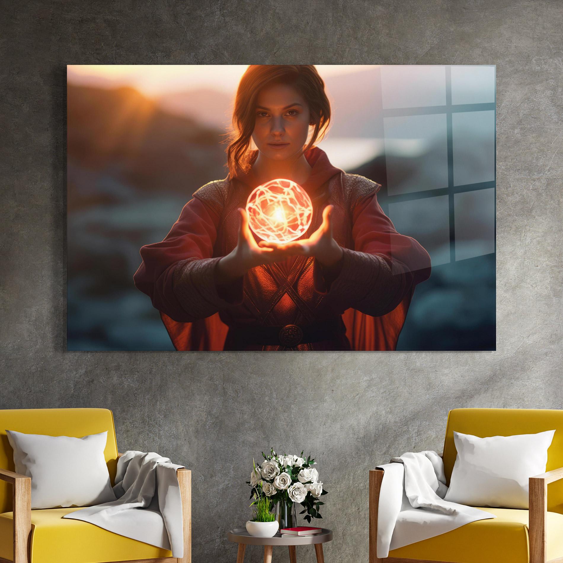 Üvegkép Witch Ball mockup 4