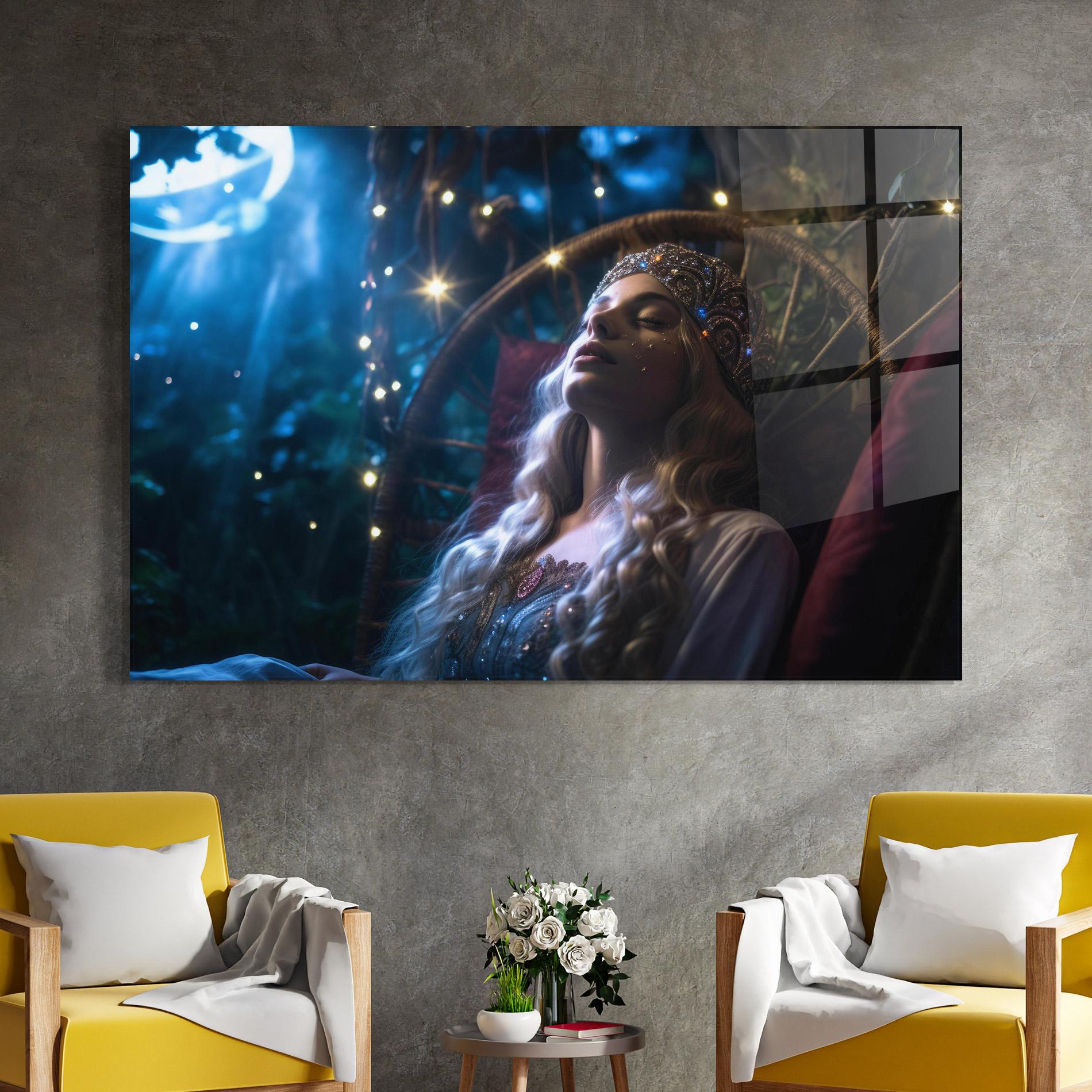 Üvegkép Witch Sleeping mockup 4