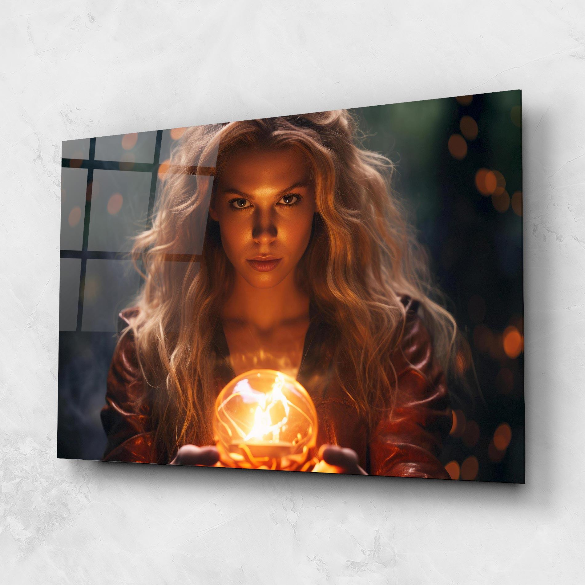 Üvegkép Beautiful Woman Witch mockup 1