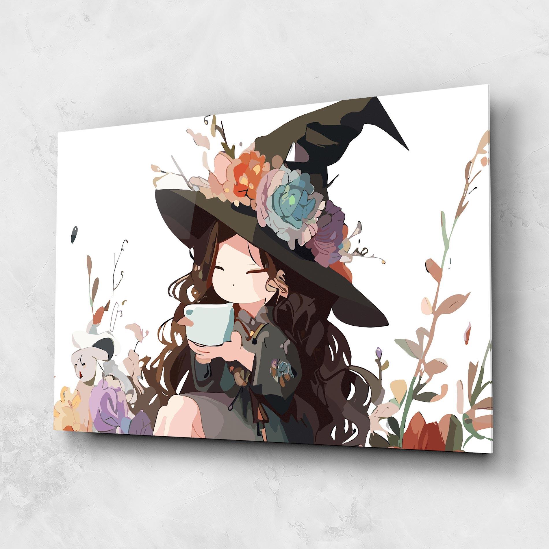 Üvegkép Cute Witch mockup 1