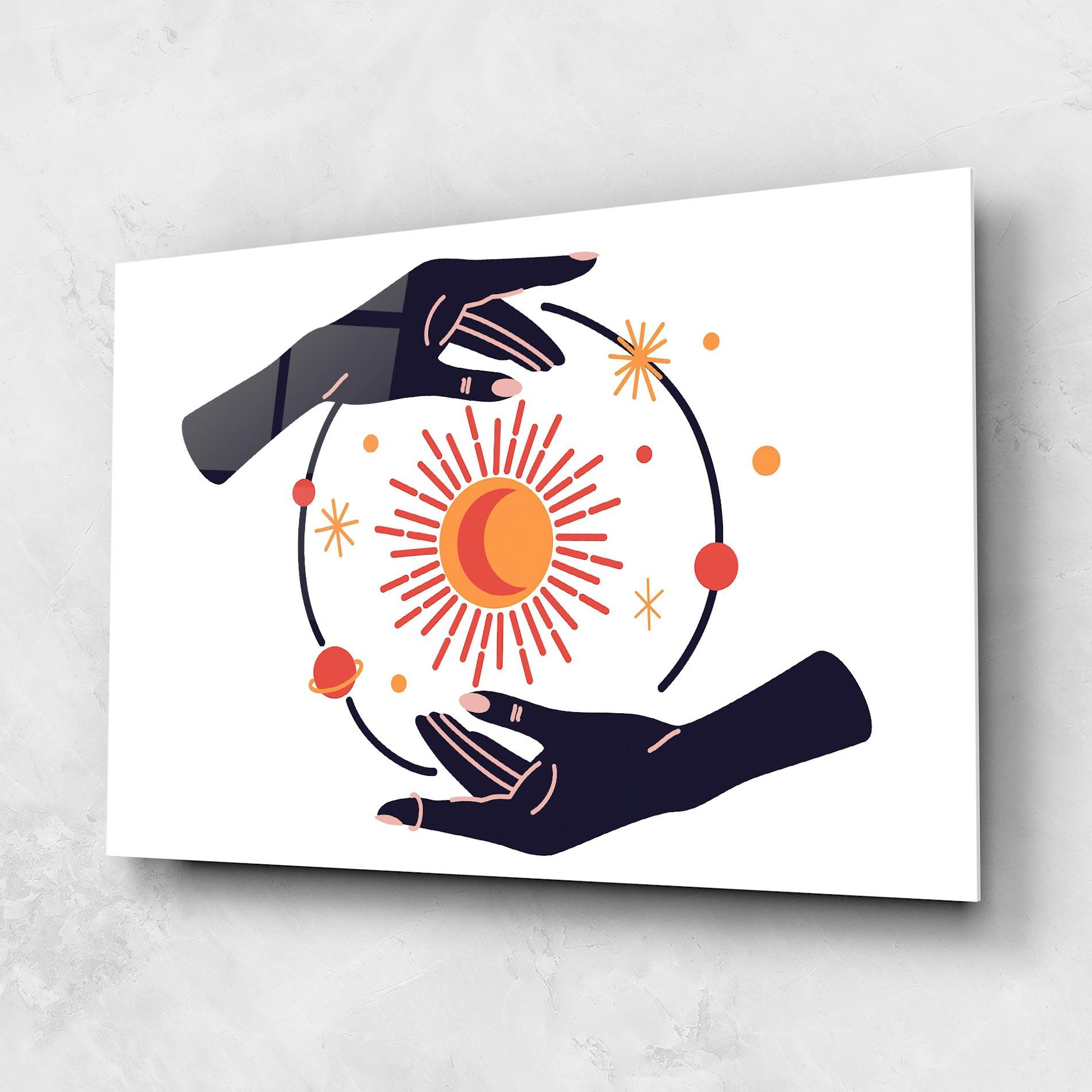 Üvegkép Purple Magic Hands mockup 1