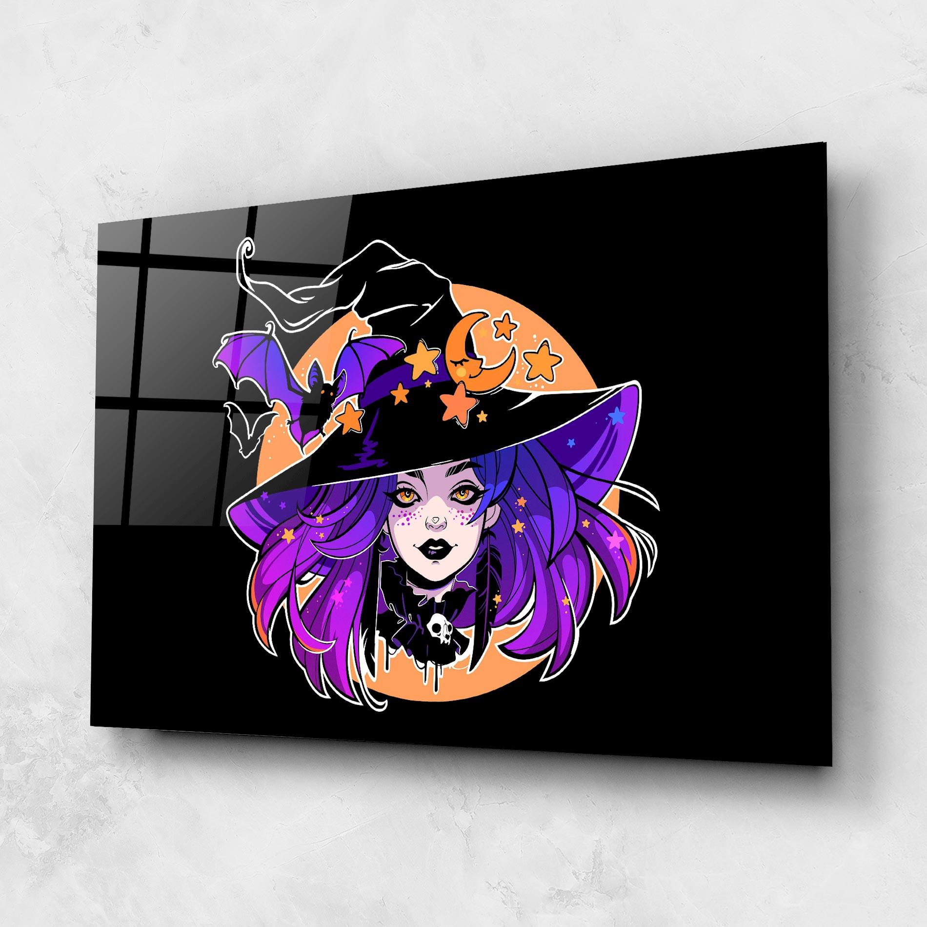 Üvegkép Purple Witch mockup 1