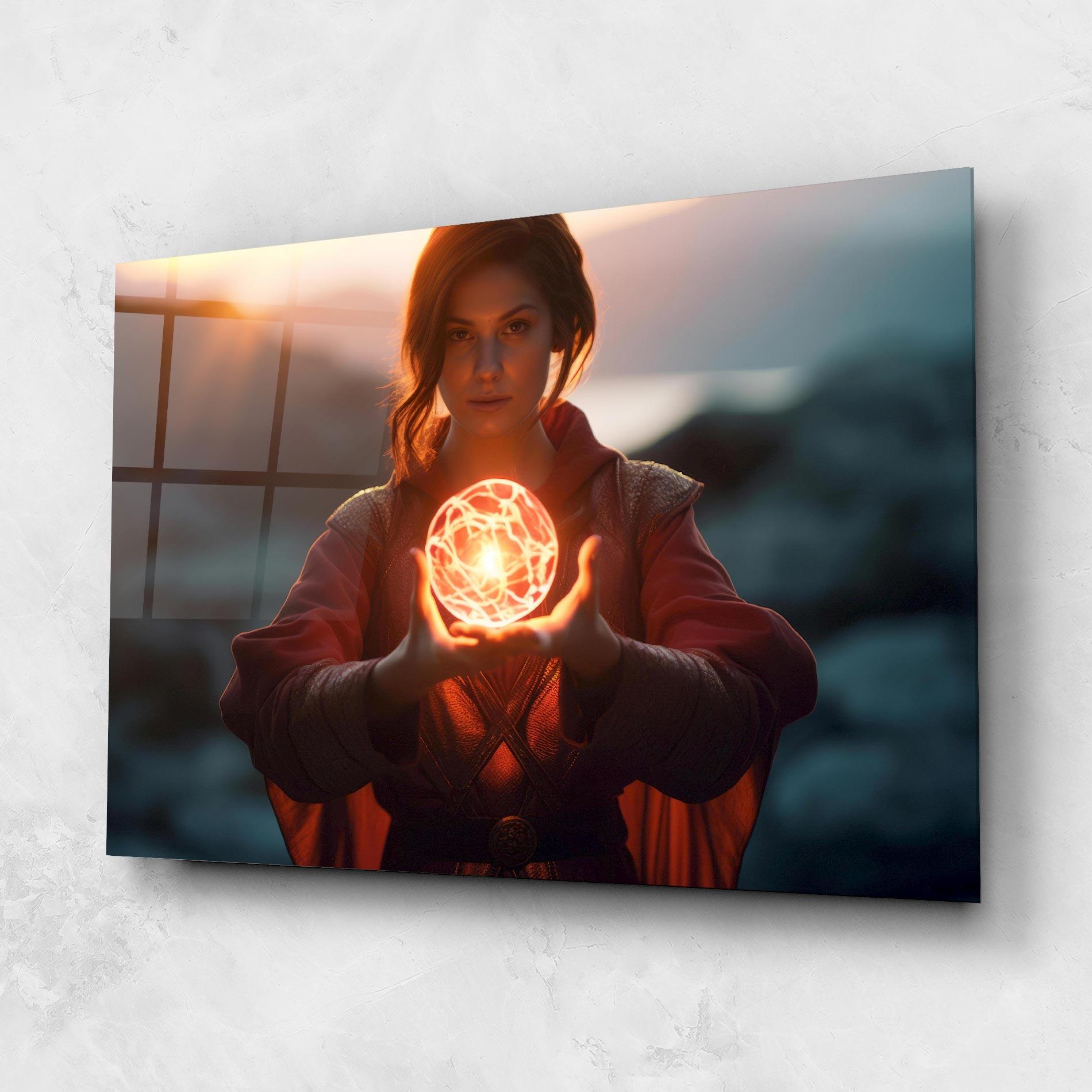 Üvegkép Witch Ball mockup 1