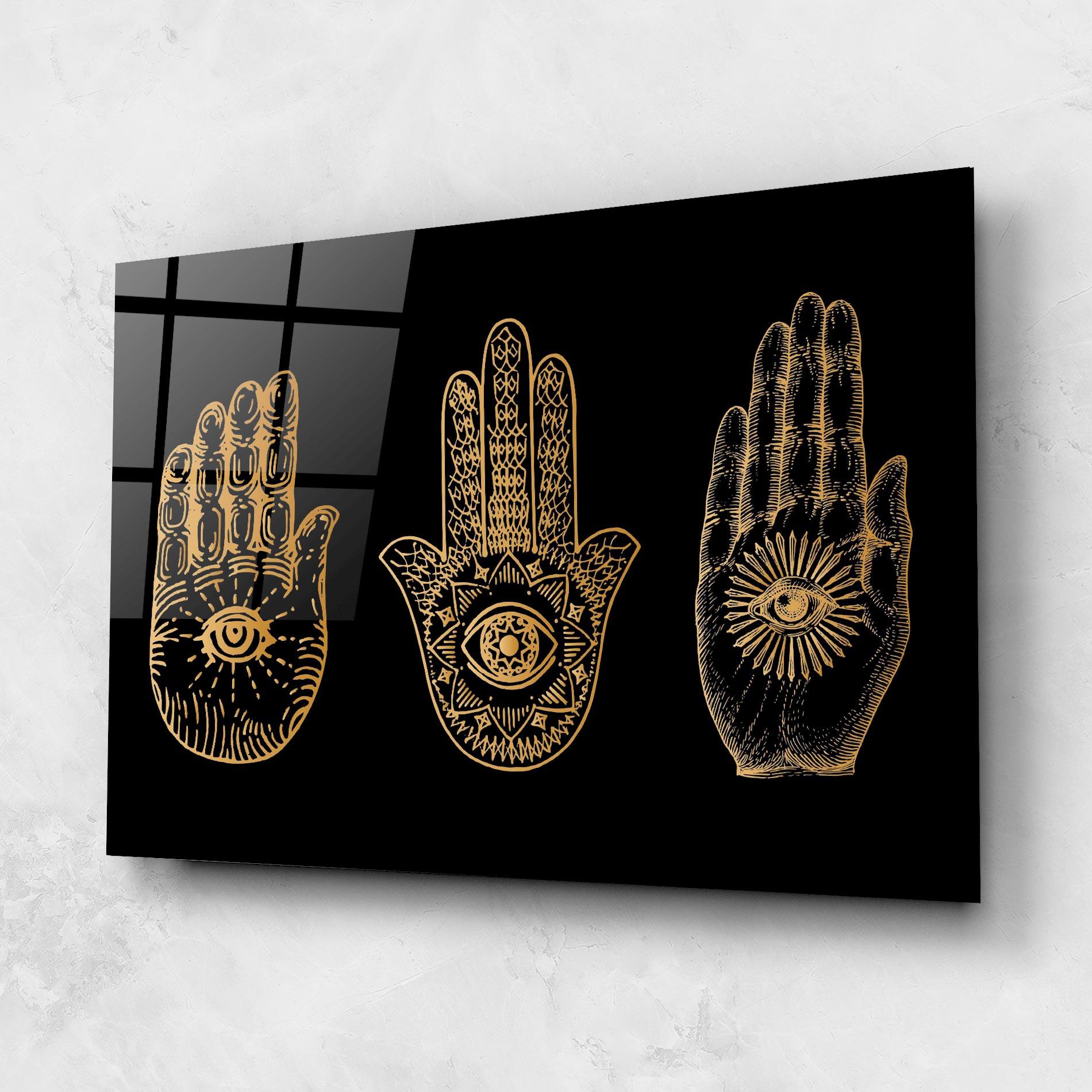 Üvegkép Witch Gold Hands mockup 1
