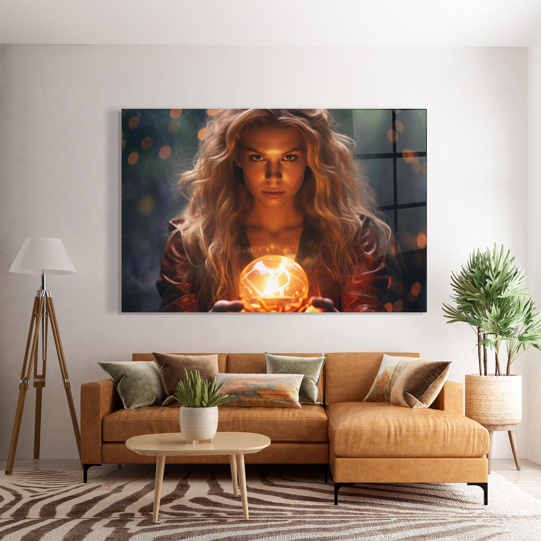 Üvegkép Beautiful Woman Witch mockup 7