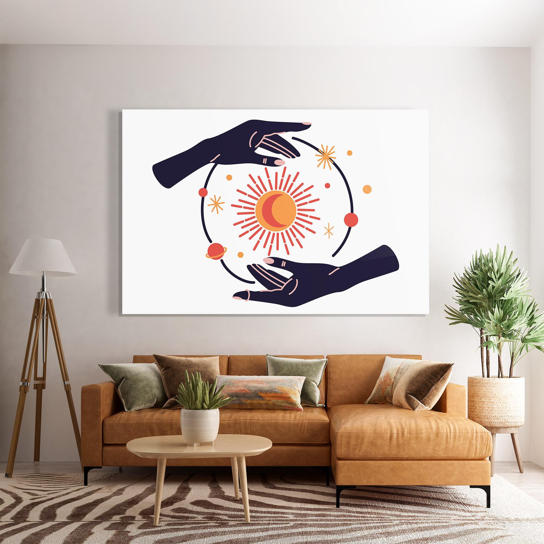 Üvegkép Purple Magic Hands mockup 7