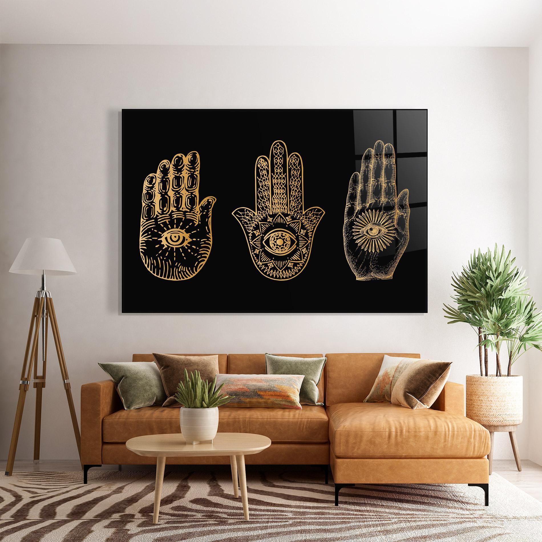 Üvegkép Witch Gold Hands mockup 7