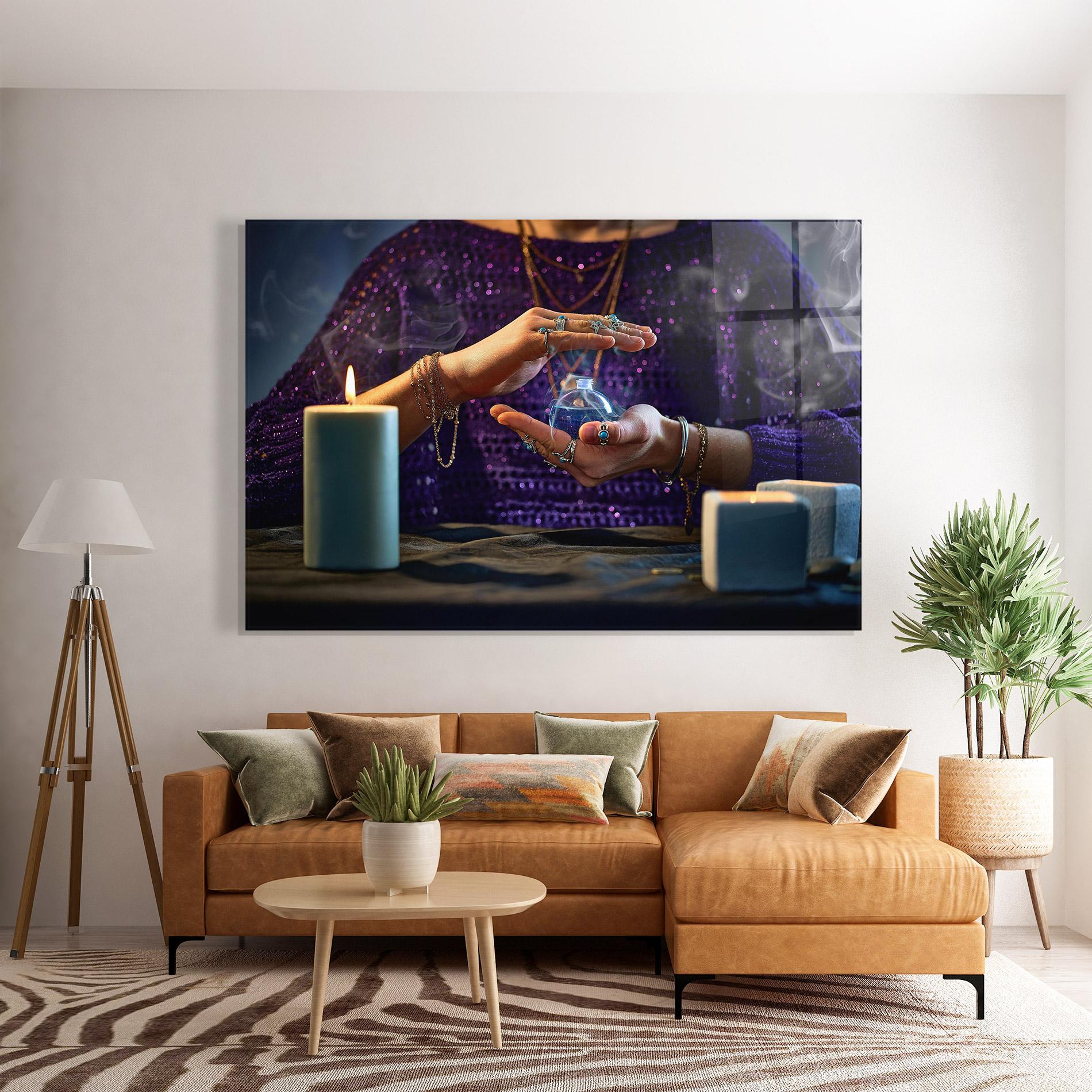 Üvegkép Witch Magic Smoke mockup 7