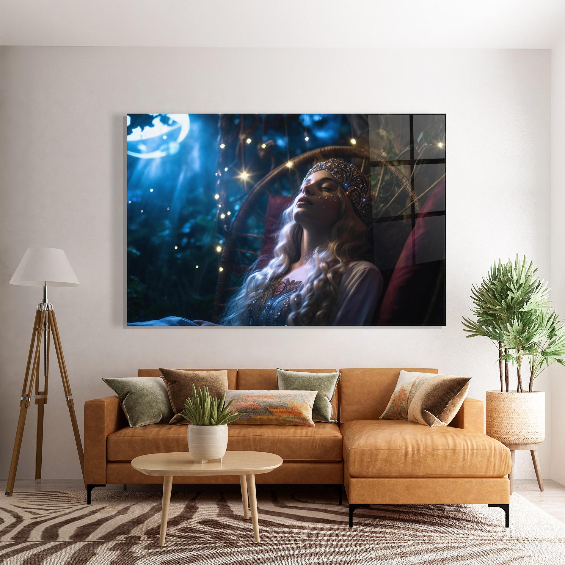 Üvegkép Witch Sleeping mockup 7