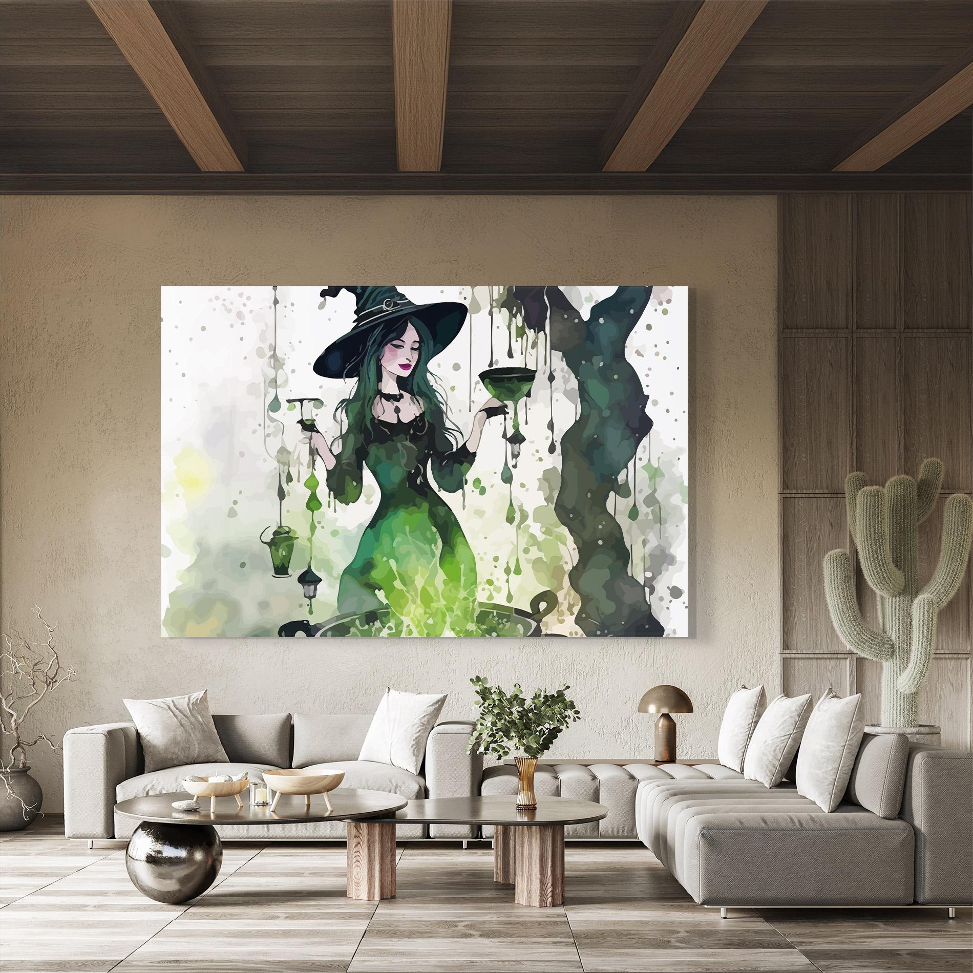 Üvegkép Green Light Witch mockup 8