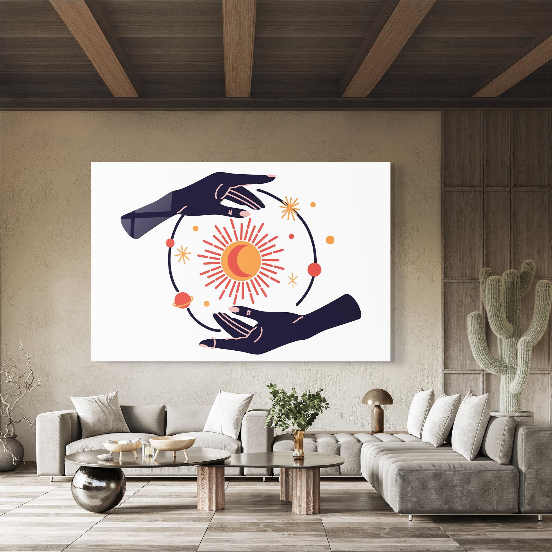 Üvegkép Purple Magic Hands mockup 8