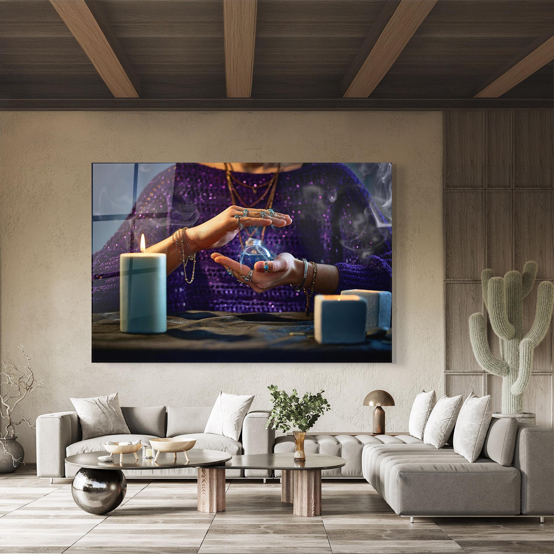 Üvegkép Witch Magic Smoke mockup 8