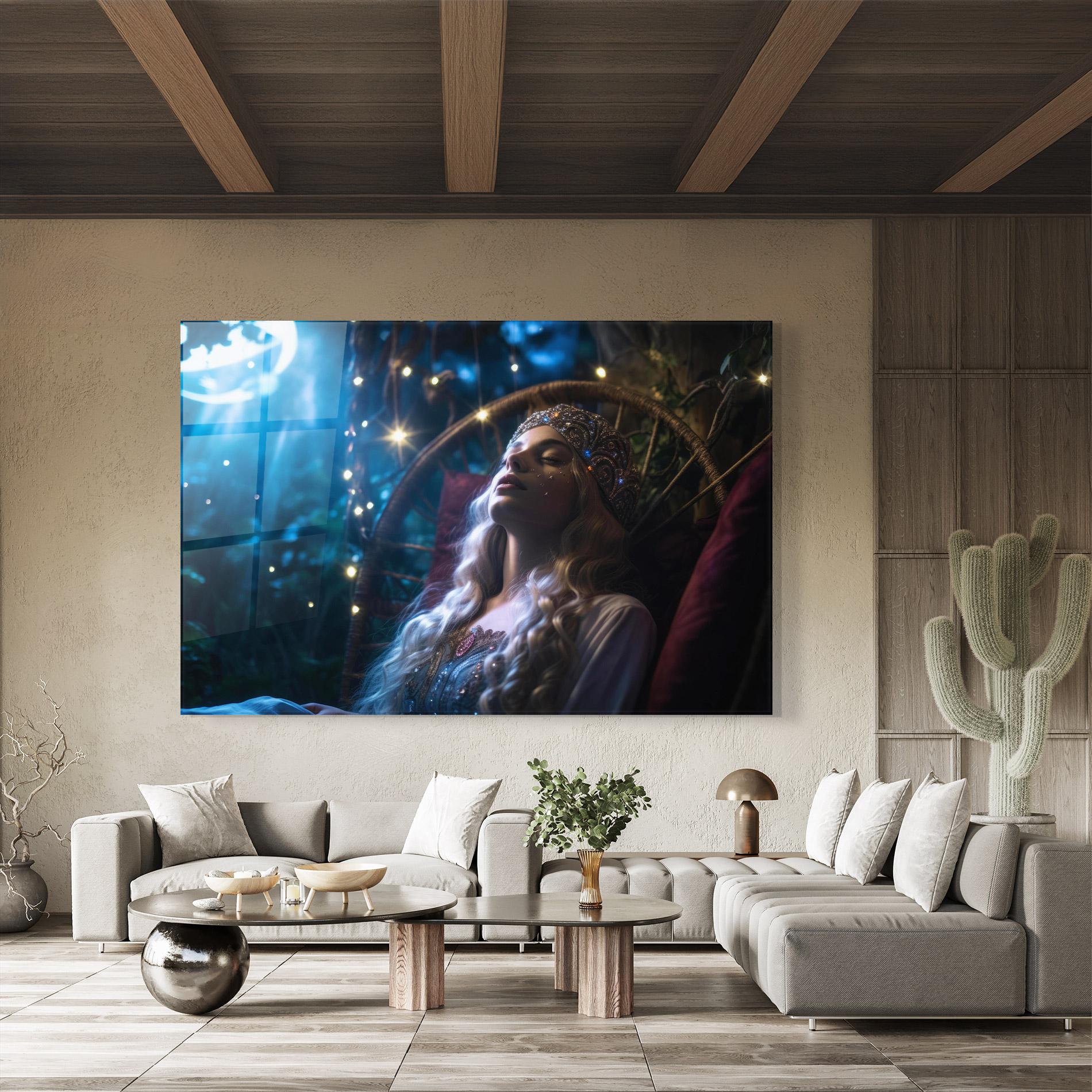 Üvegkép Witch Sleeping mockup 8