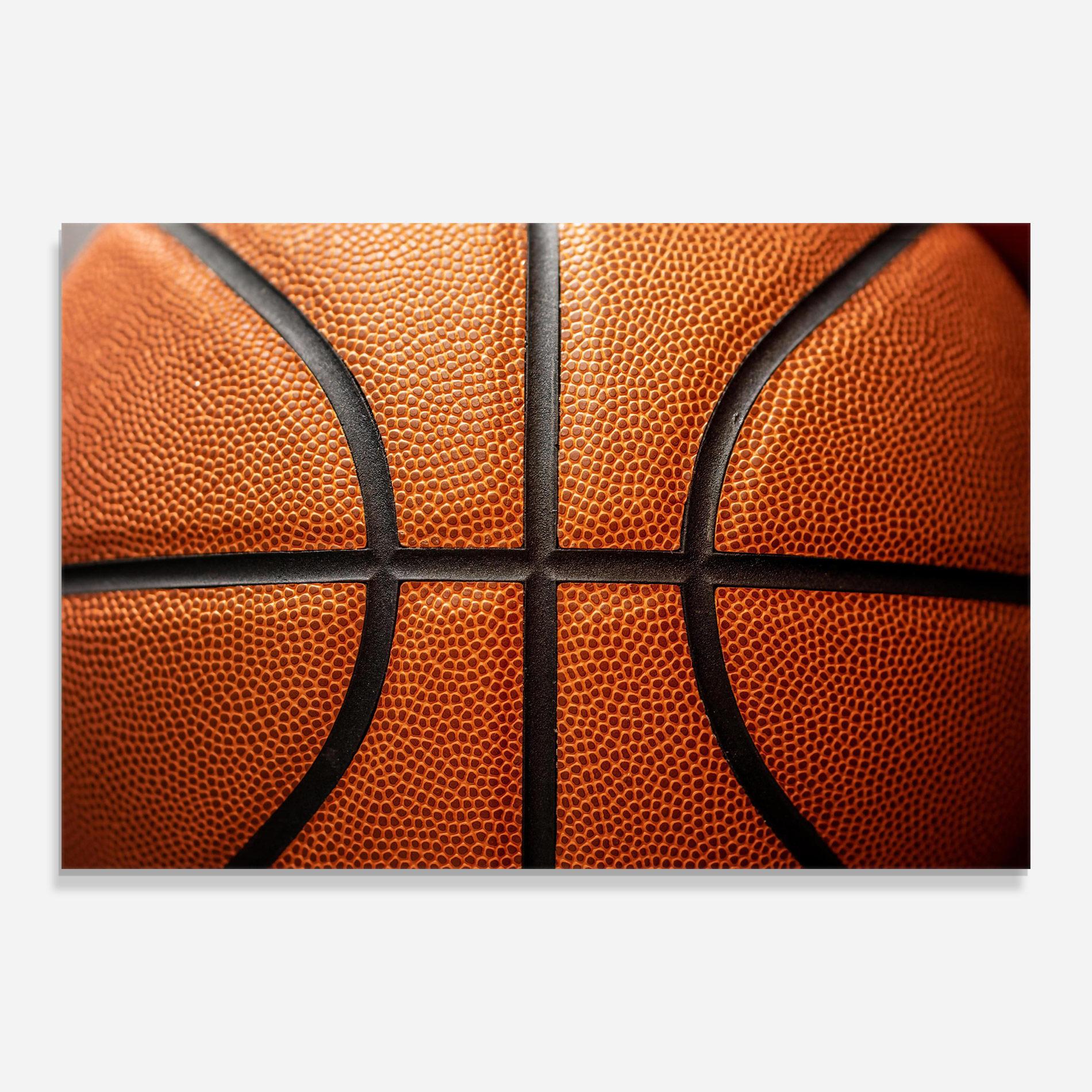 Üvegkép Close Up Leather Basketball mockup 0