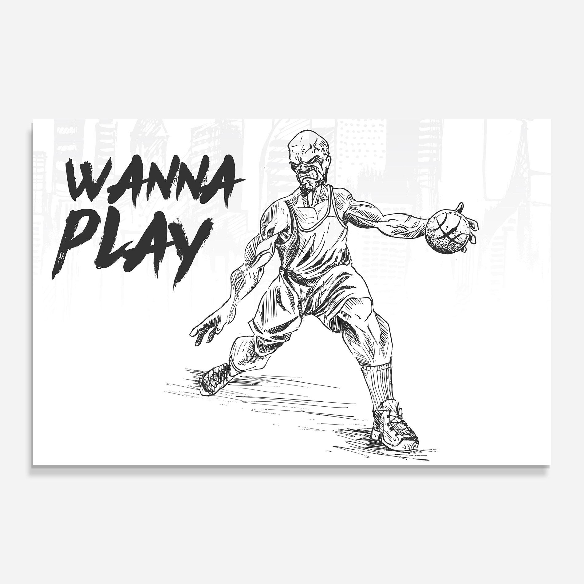 Üvegkép Wanna Play Basket mockup 0