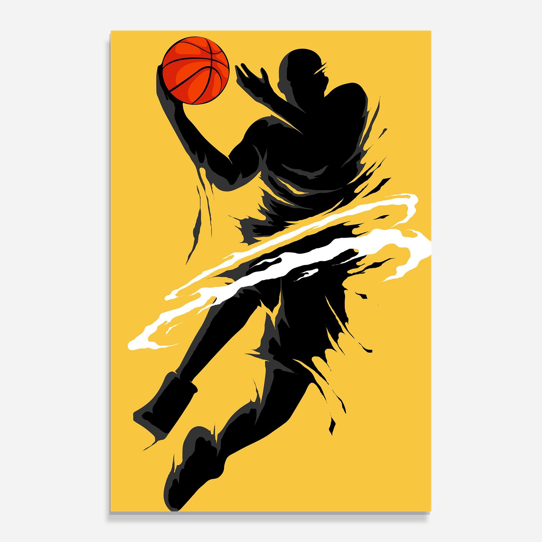 Üvegkép Basketball Smoke mockup 0