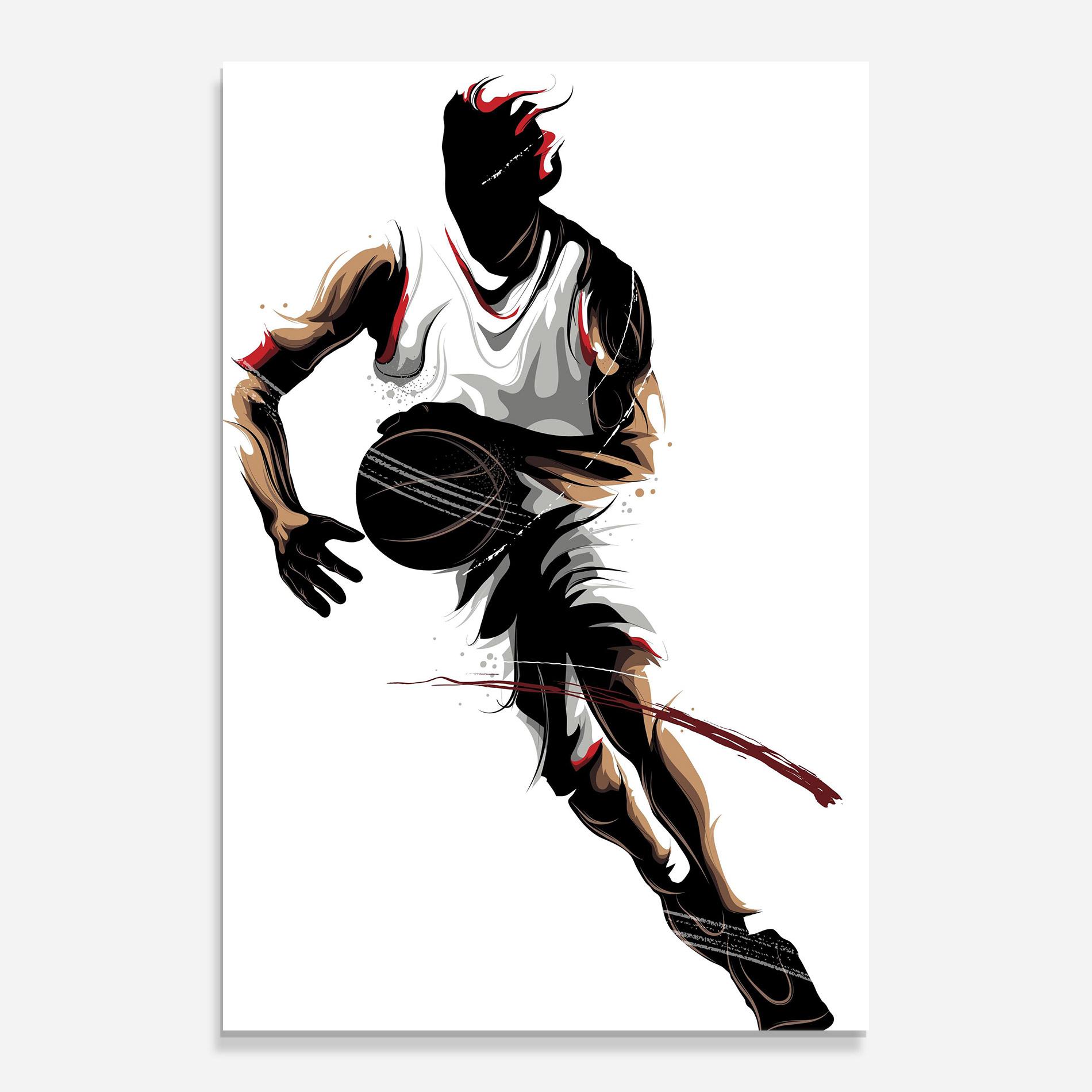 Üvegkép Dribbling Run mockup 0