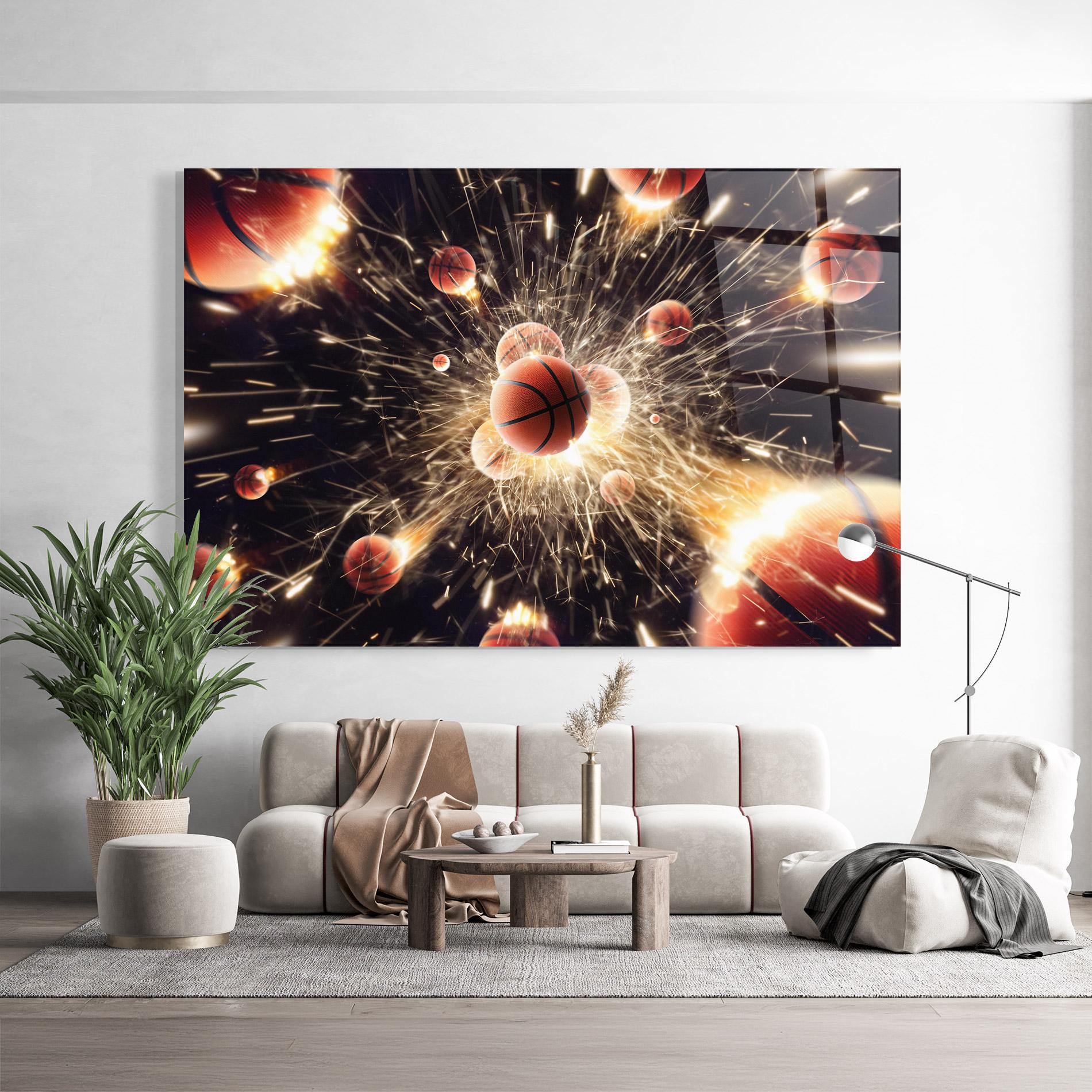 Üvegkép Basketball Explosion mockup 9