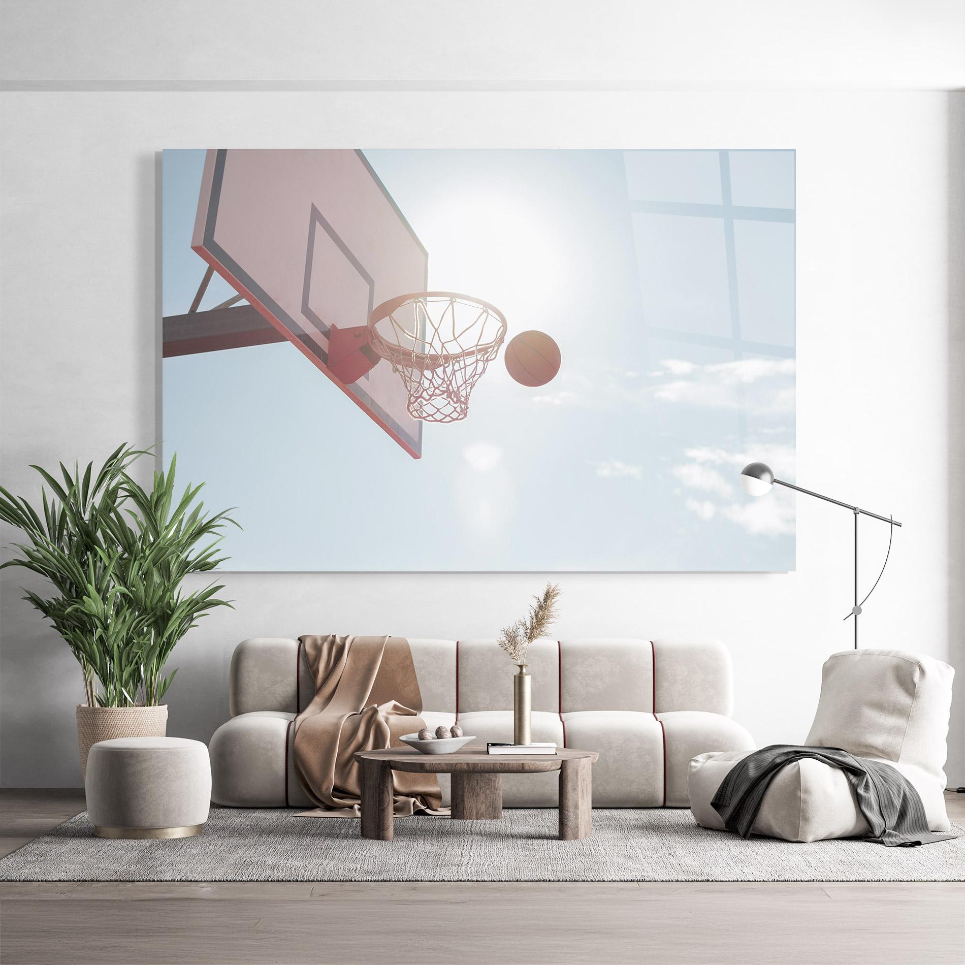 Üvegkép Basketball Hoop mockup 9