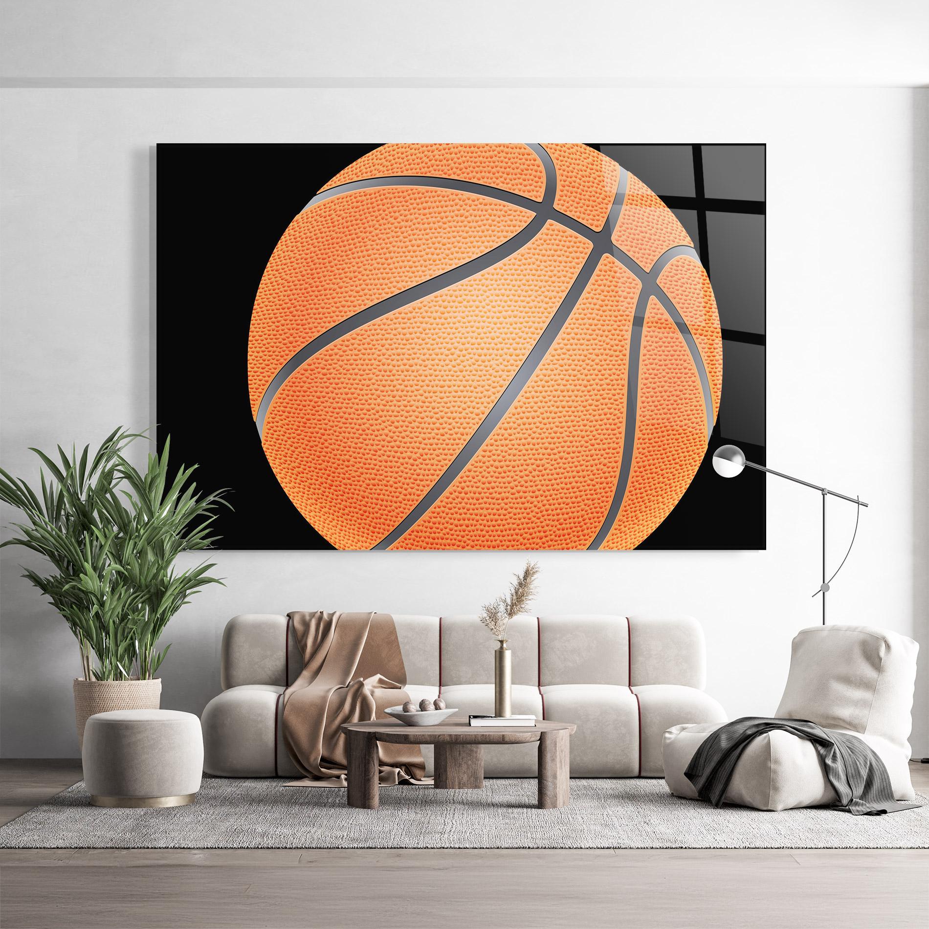 Üvegkép Close Up Basketball mockup 9