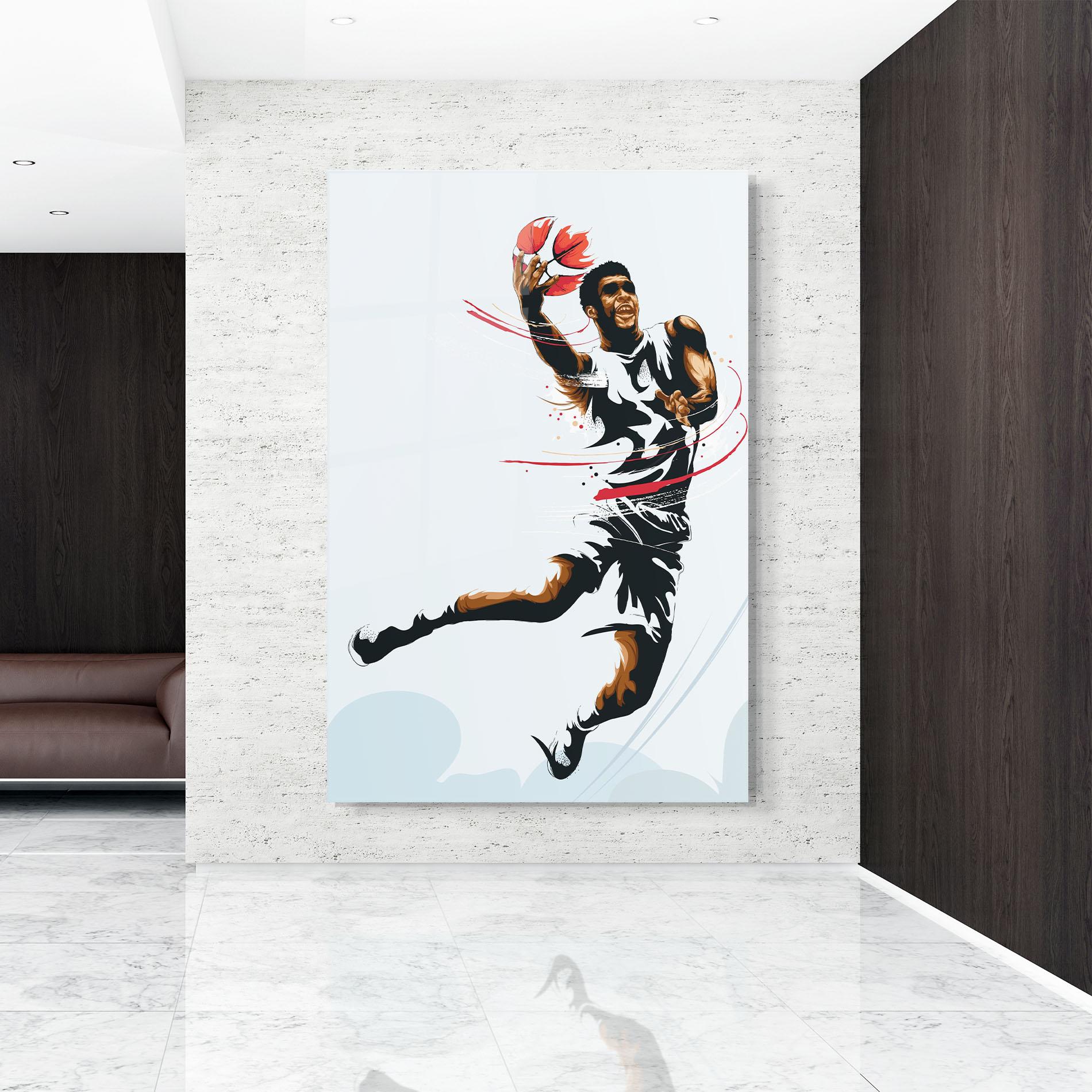 Üvegkép Basketball Shot mockup 9