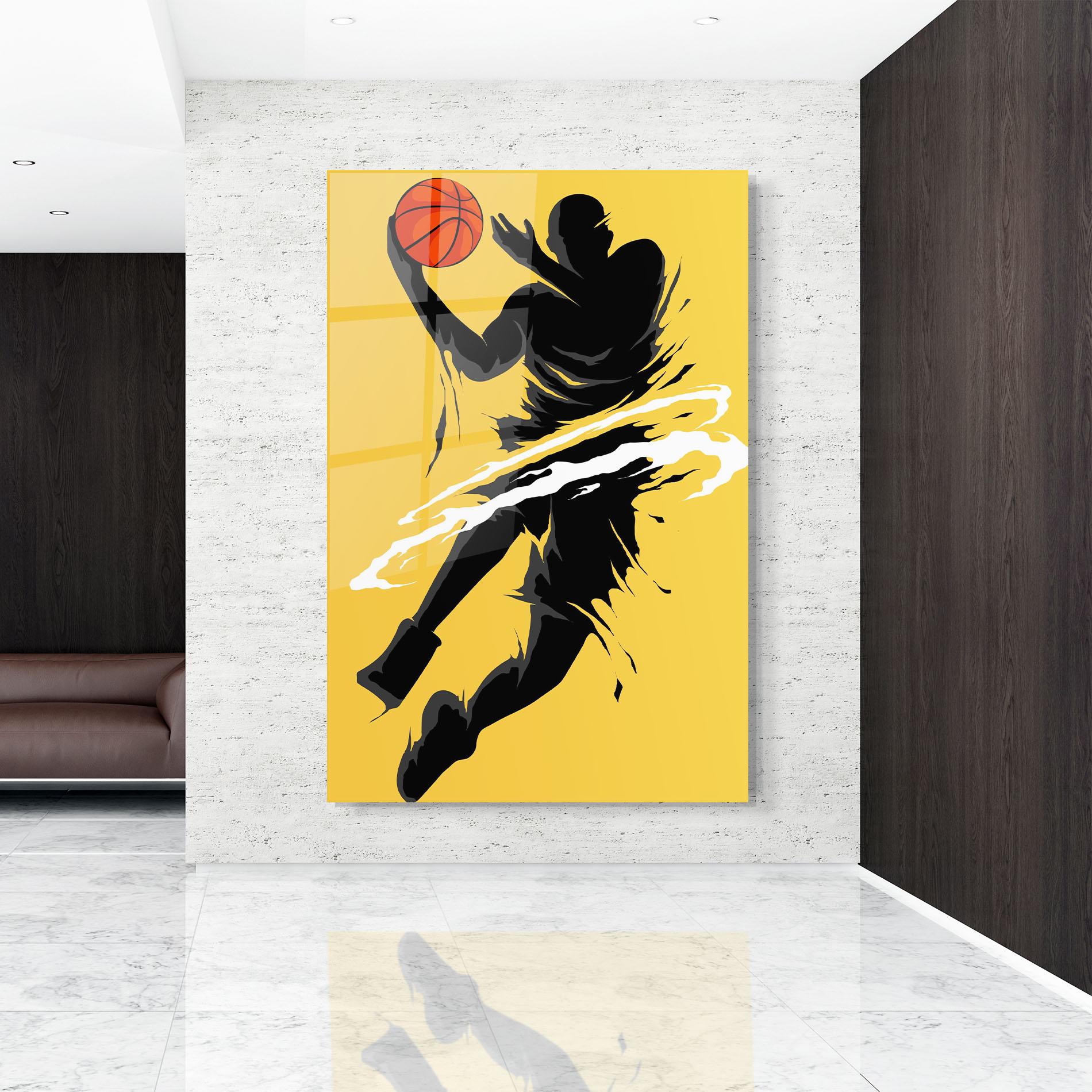 Üvegkép Basketball Smoke mockup 9