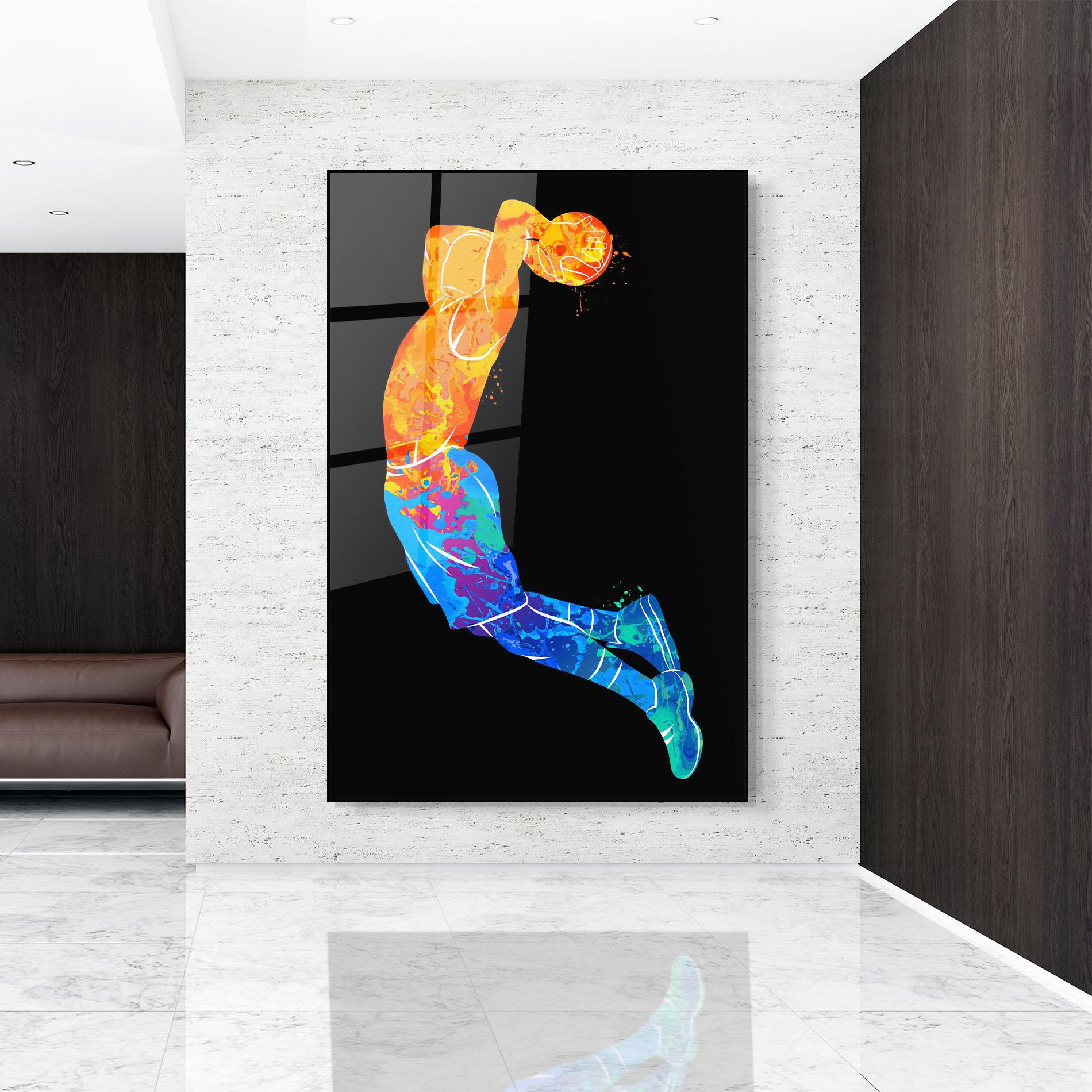 Üvegkép Blue Orange Basket mockup 9