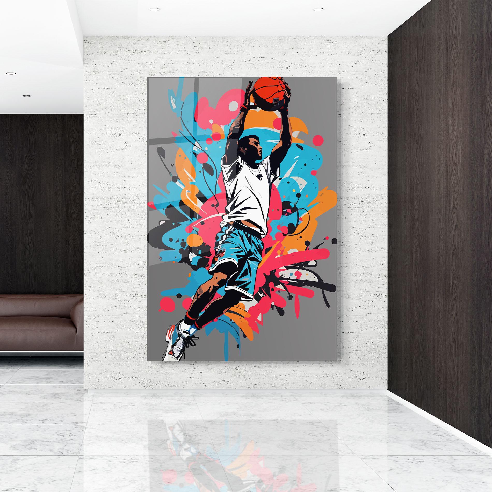 Üvegkép Blue Red Basket mockup 9