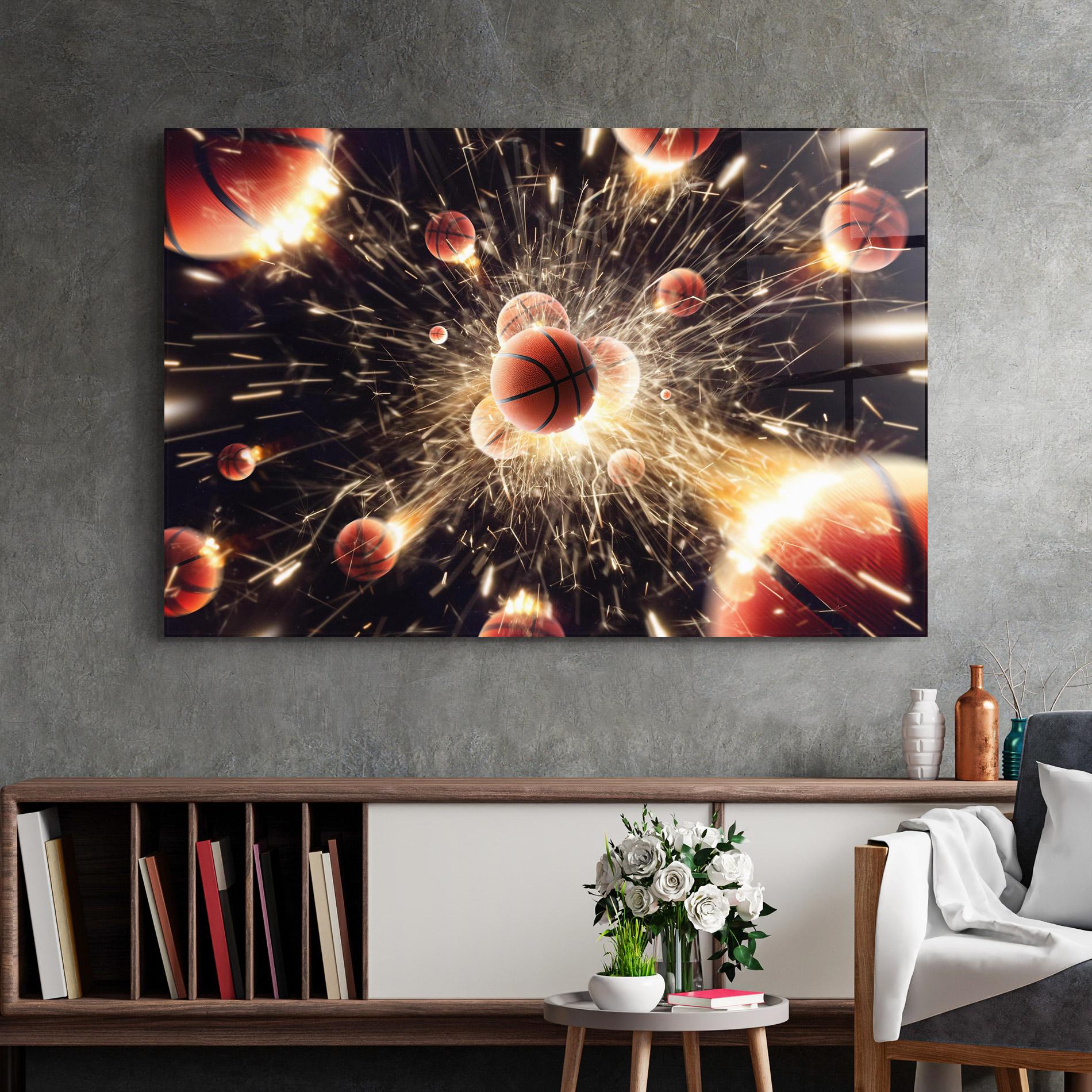 Üvegkép Basketball Explosion mockup 2