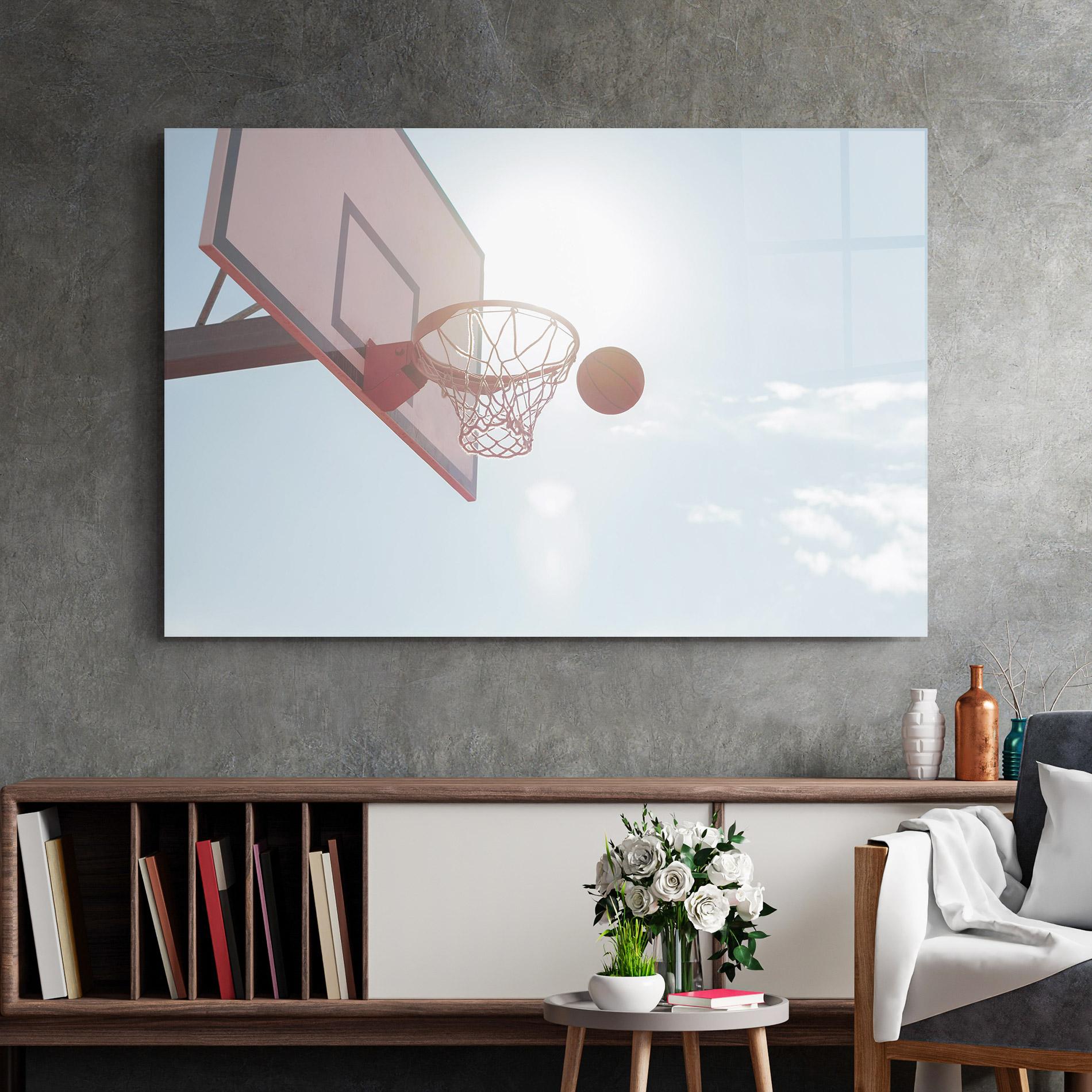 Üvegkép Basketball Hoop mockup 2